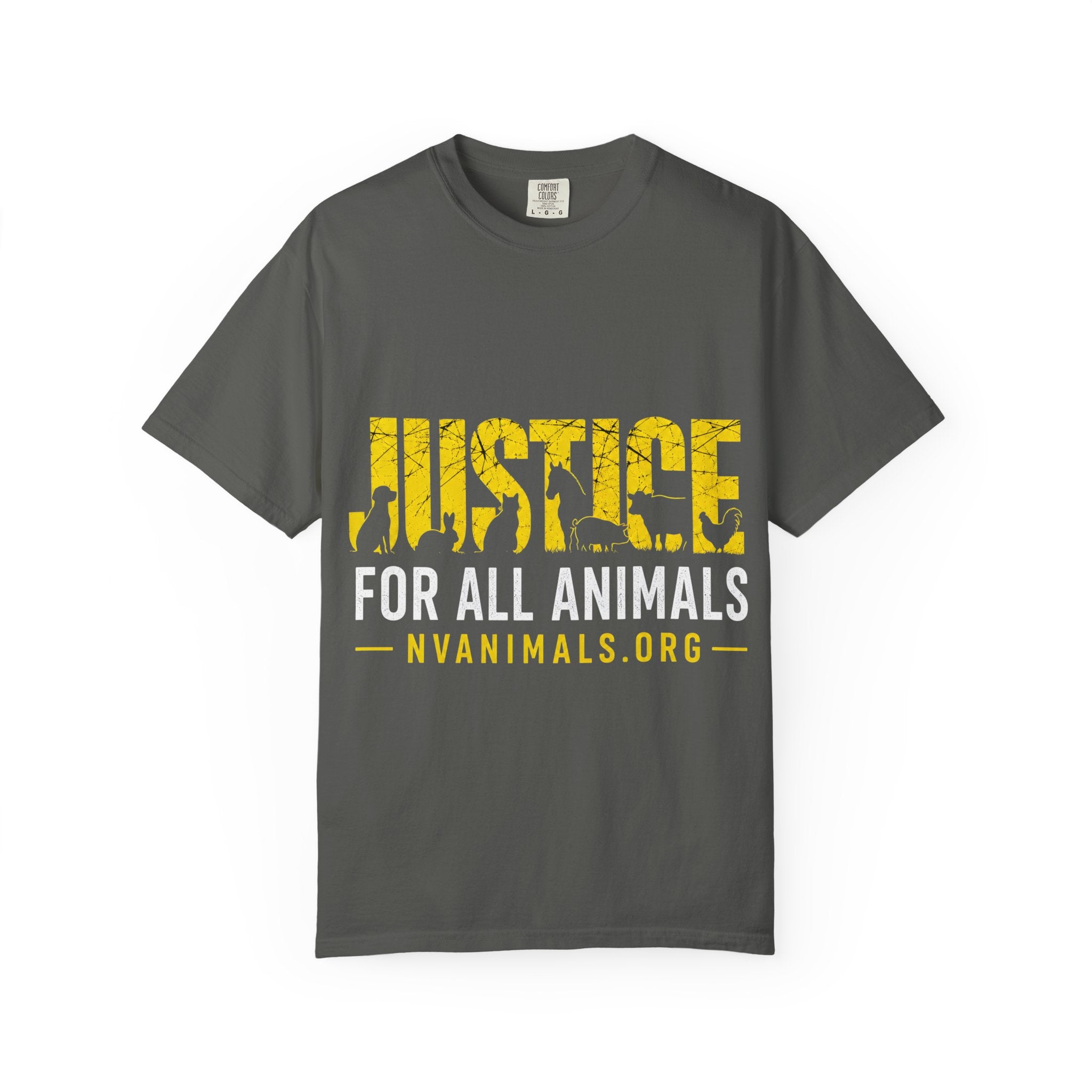T-shirt - Unisex Garment-Dyed - Justice for All Animals