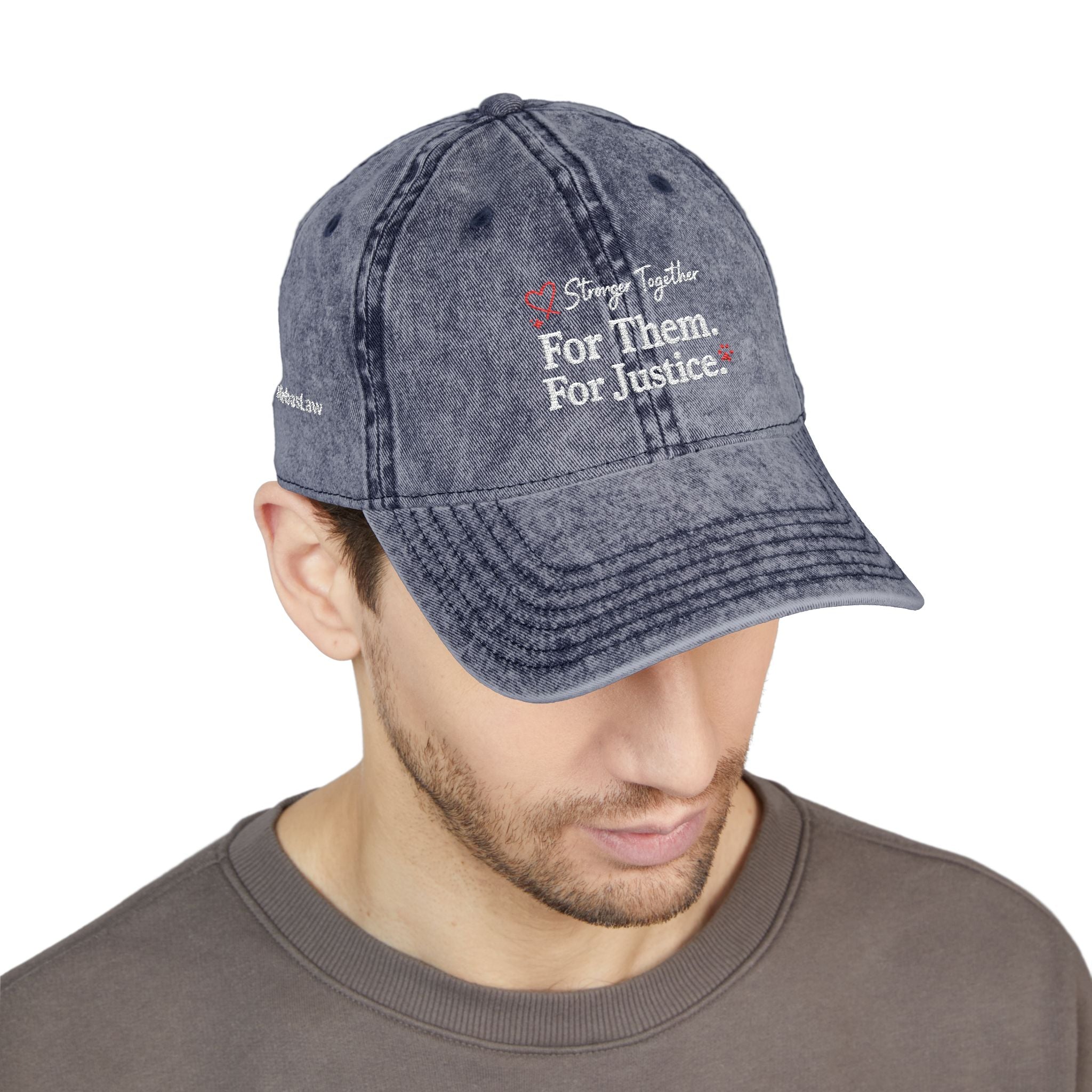 Cap Embroidered Vintage — “For Them. For Justice.” Washed Baseball Hat