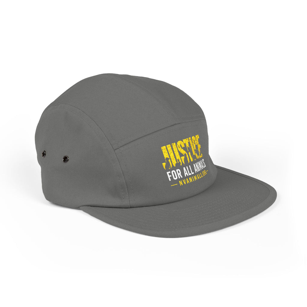 Embroidered Justice For All Animals 5-Panel Cap