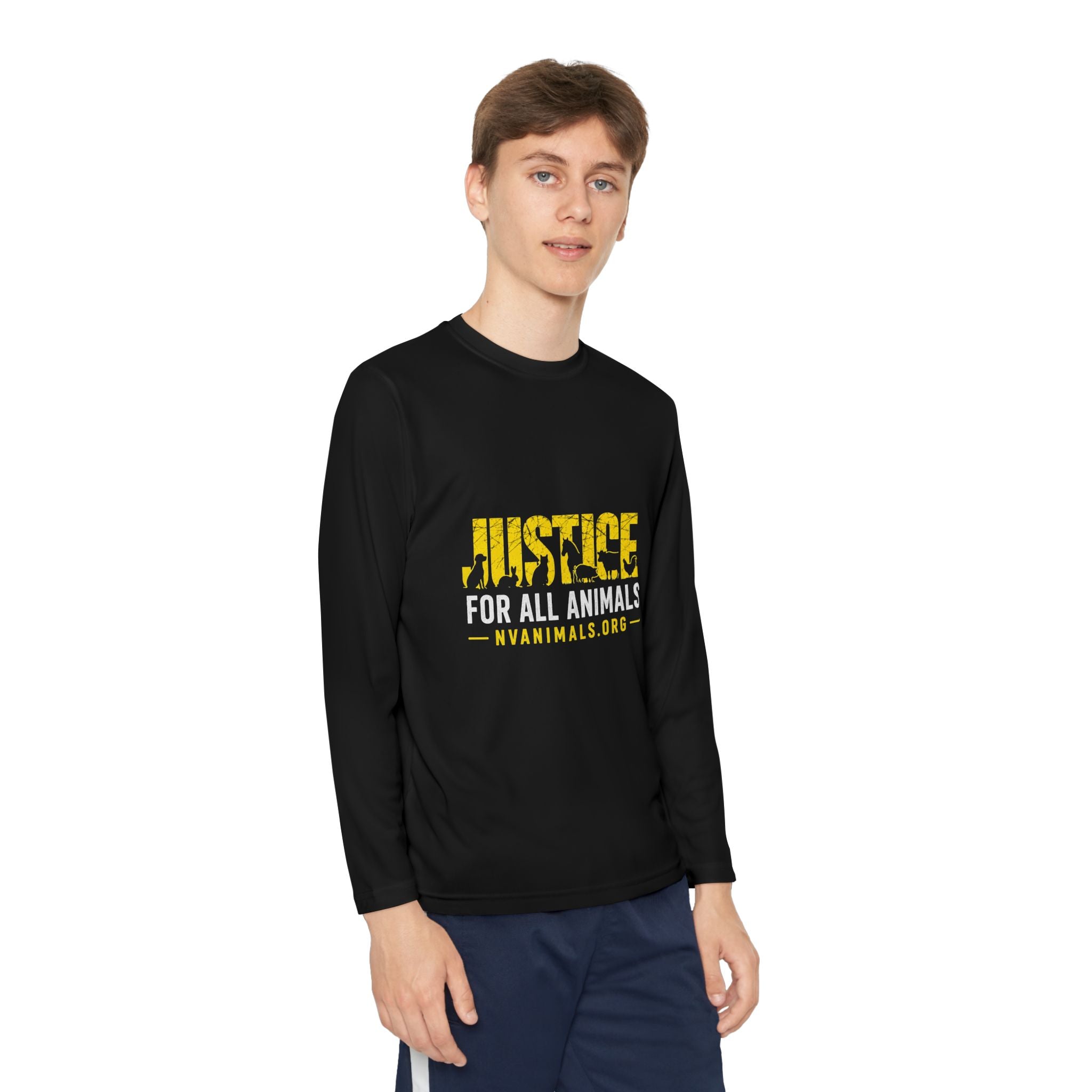 Youth T-Shirt Long Sleeve - Justice for All Animals