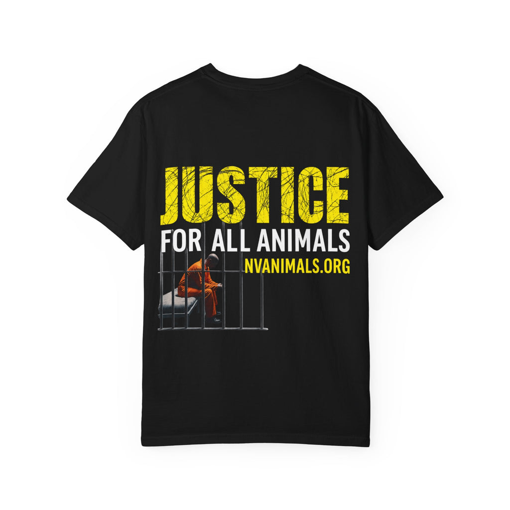 T-shirt (Short Sleeve) Unisex Garment-Dyed  - Justice for All Animals