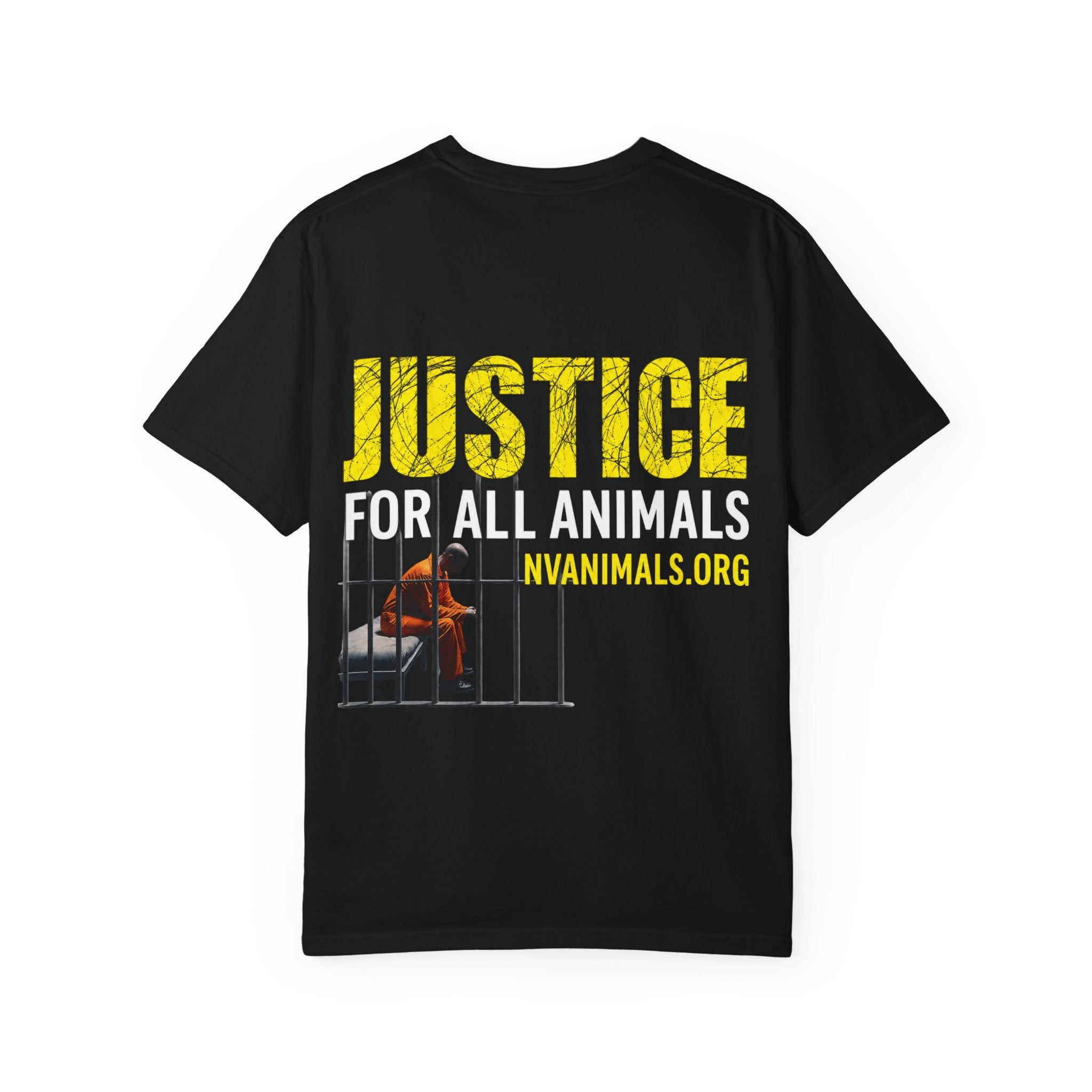 T-shirt (Short Sleeve) Unisex Garment-Dyed  - Justice for All Animals
