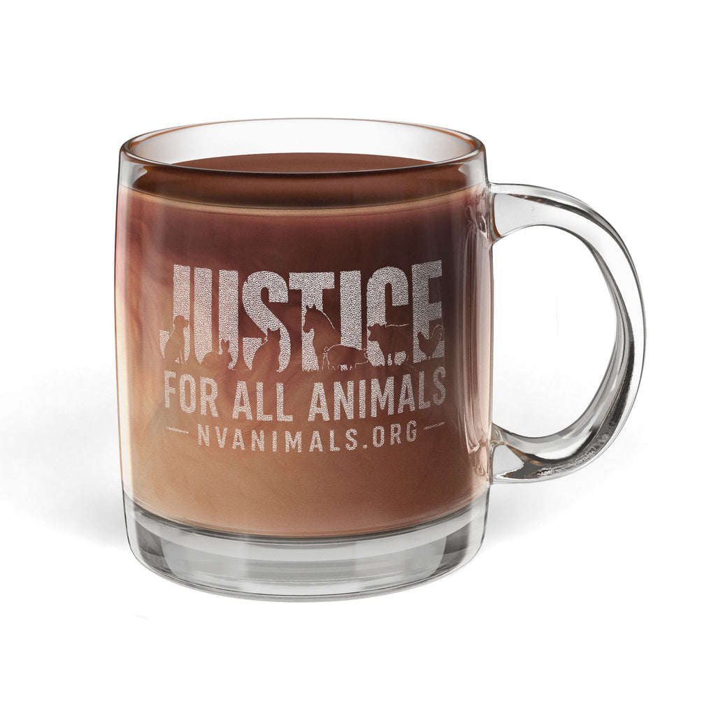 Engraved Glass Coffee Mug — 12.25 oz Clear Coffee Cup