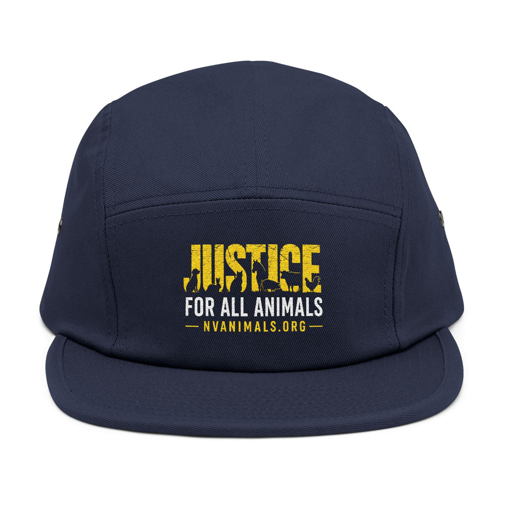 Embroidered Justice For All Animals 5-Panel Cap