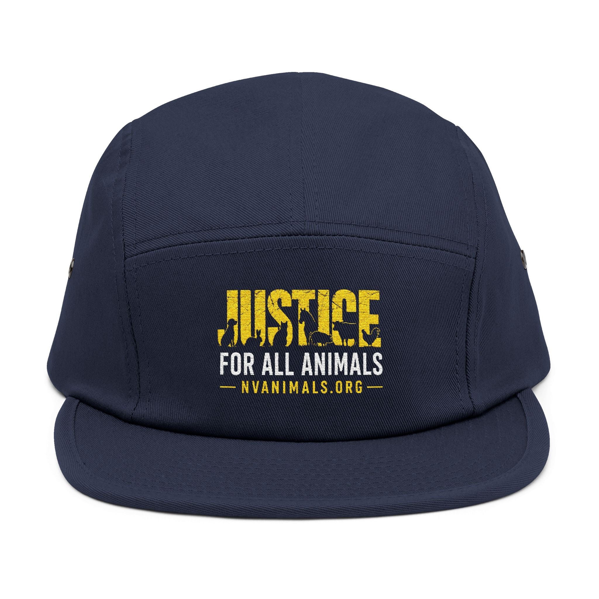 Embroidered Justice For All Animals 5-Panel Cap