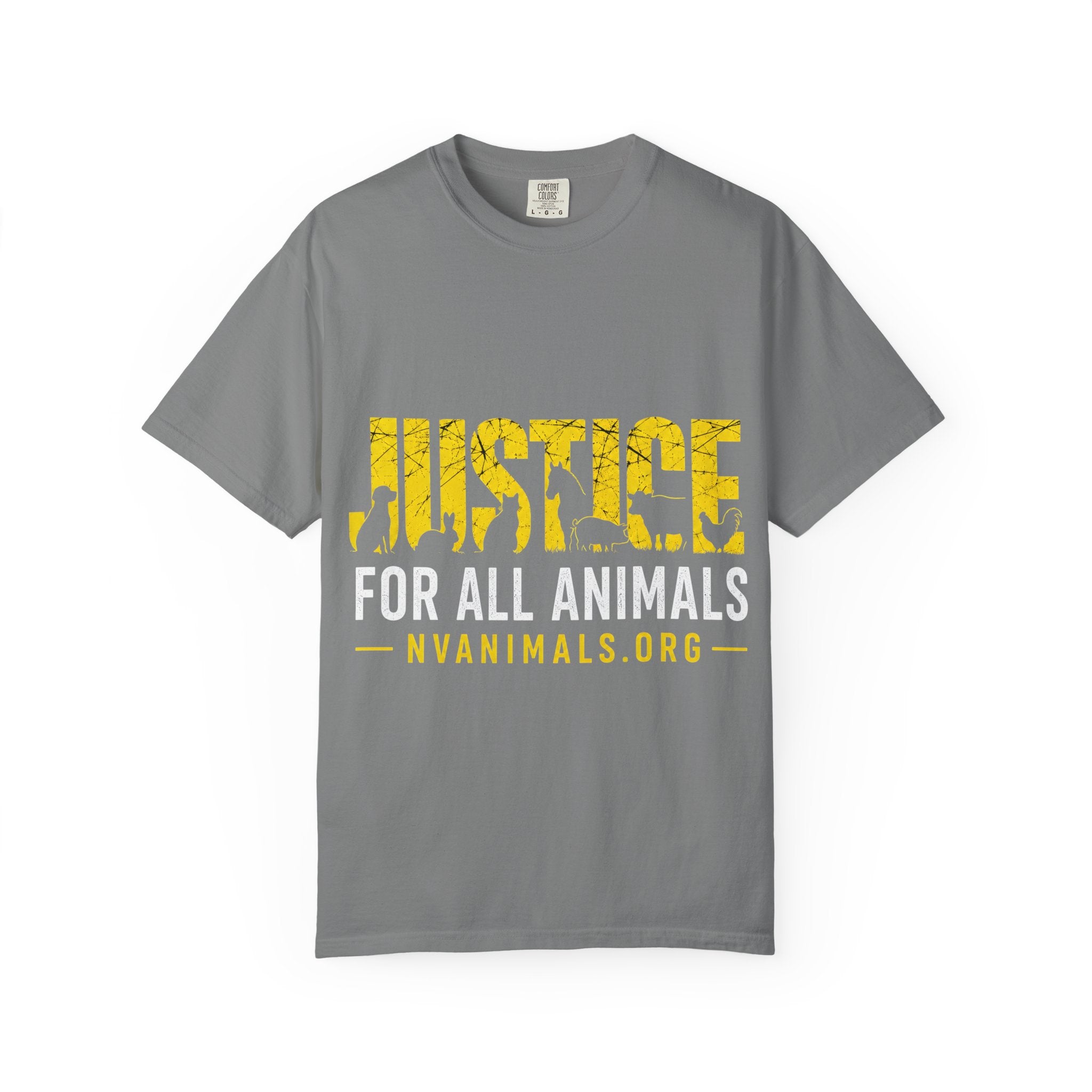 T-shirt - Unisex Garment-Dyed - Justice for All Animals