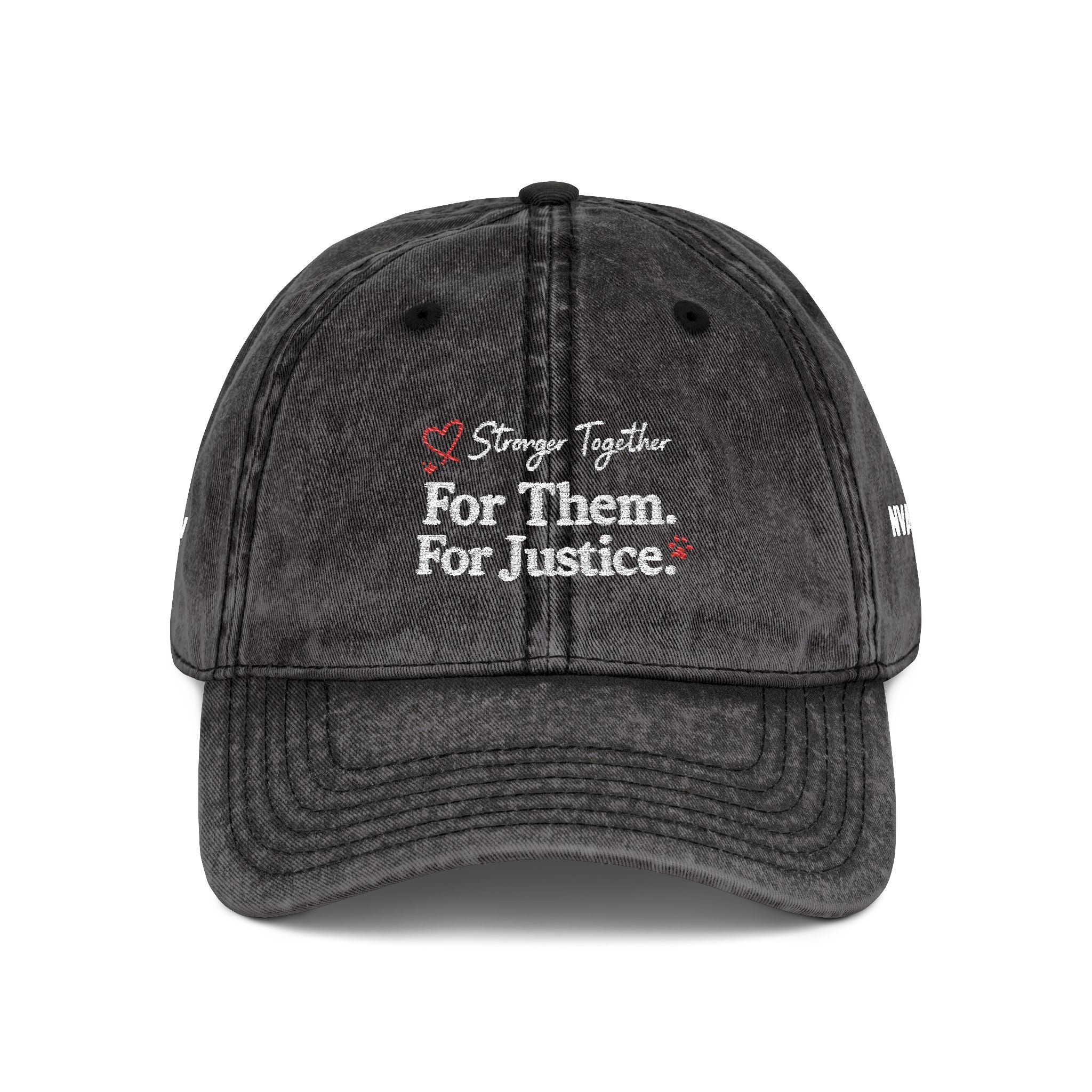 Cap Embroidered Vintage — “For Them. For Justice.” Washed Baseball Hat