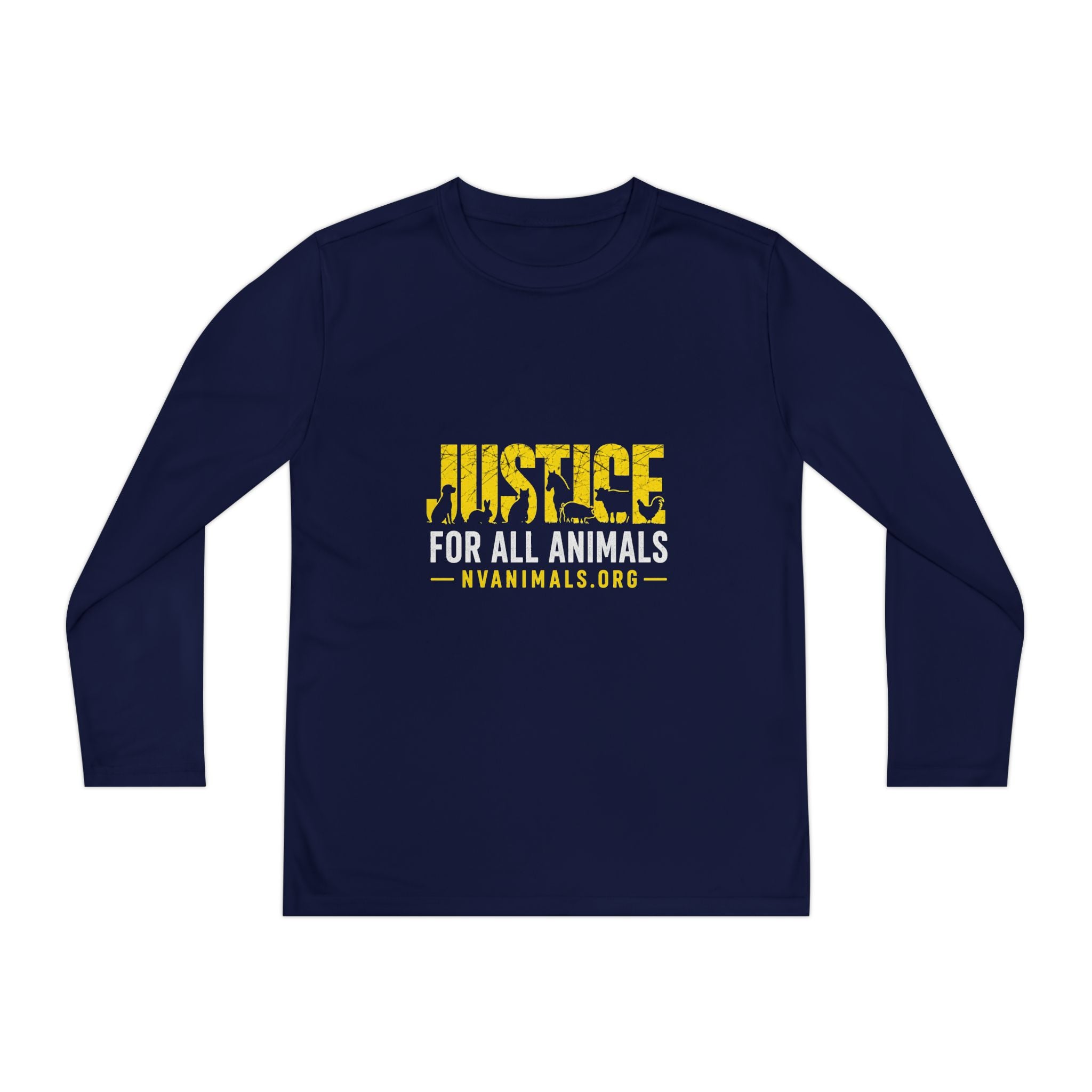 Youth T-Shirt Long Sleeve - Justice for All Animals