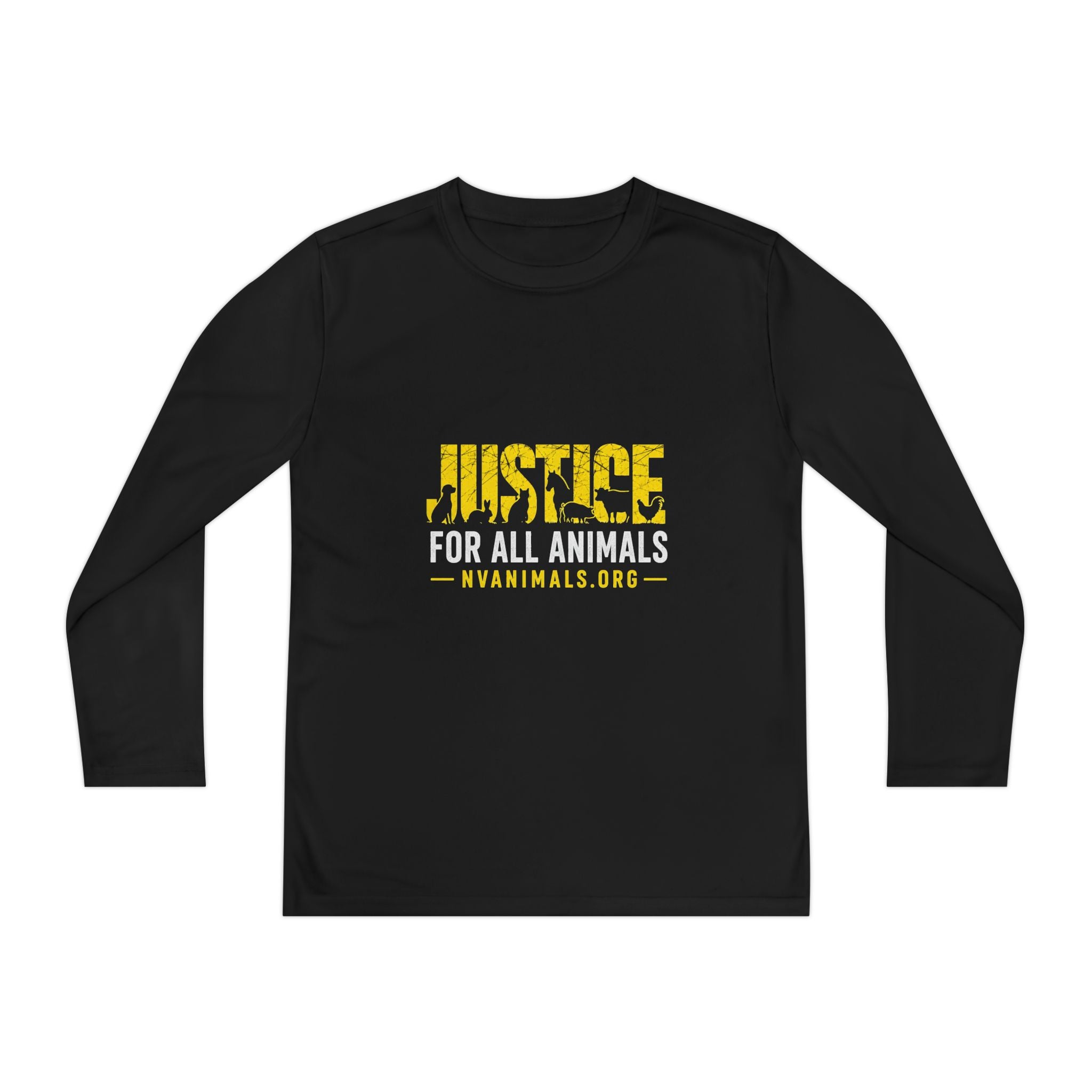 Youth T-Shirt Long Sleeve - Justice for All Animals
