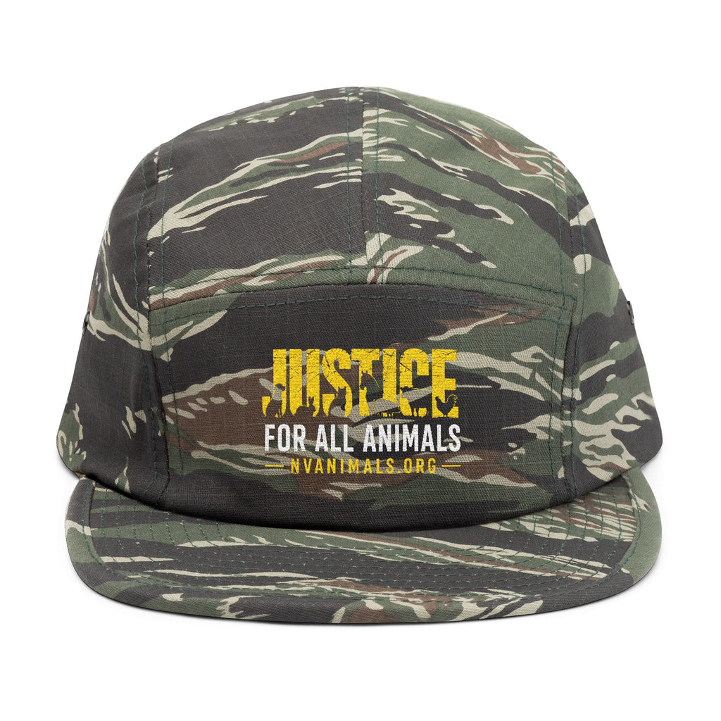Embroidered Justice For All Animals 5-Panel Cap