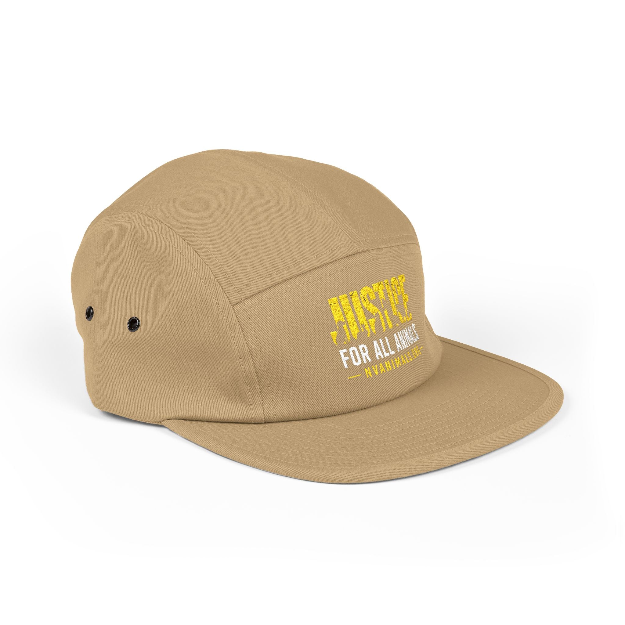 Embroidered Justice For All Animals 5-Panel Cap