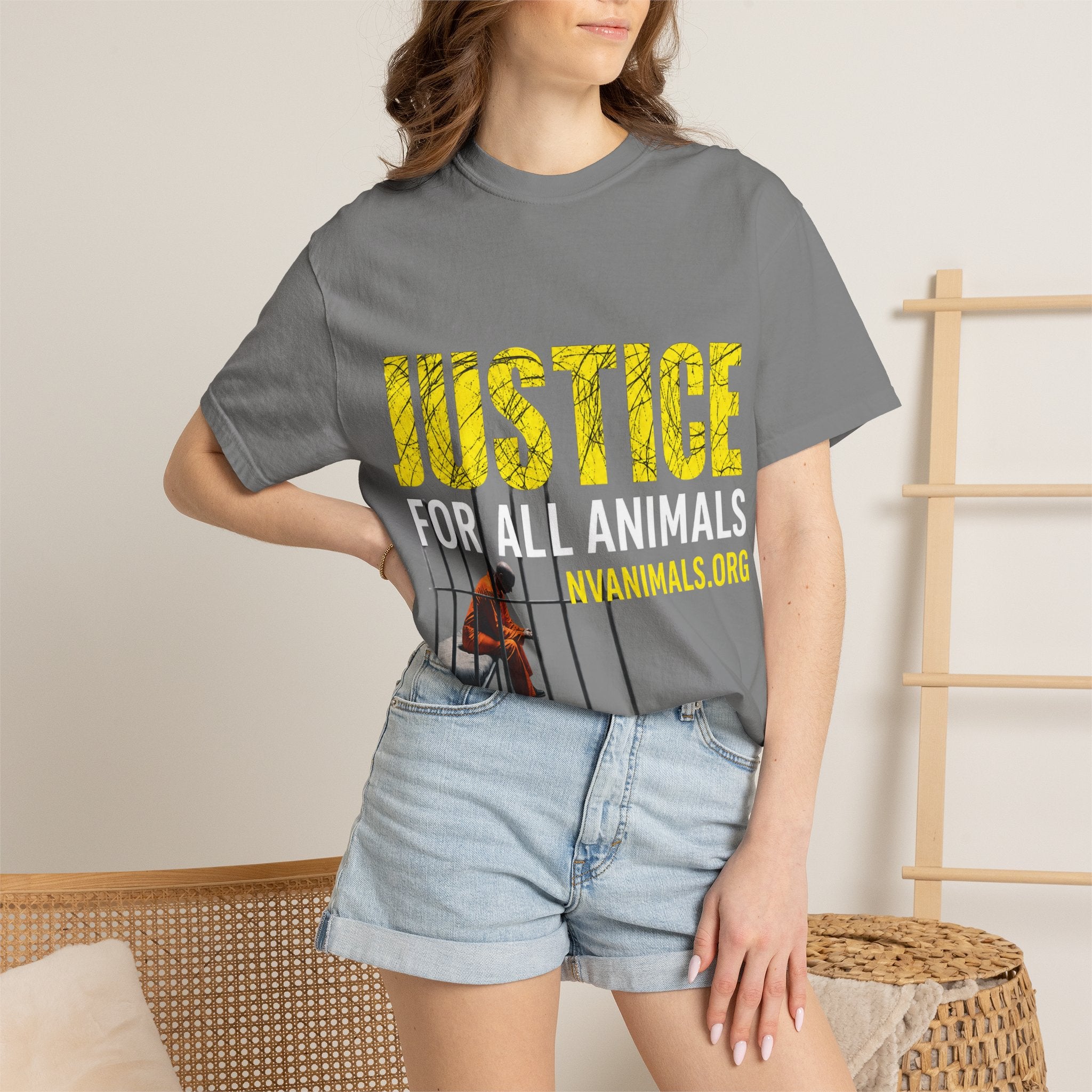 T-shirt (Short Sleeve) Unisex Garment-Dyed  - Justice for All Animals