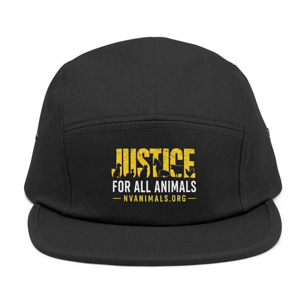Embroidered Justice For All Animals 5-Panel Cap