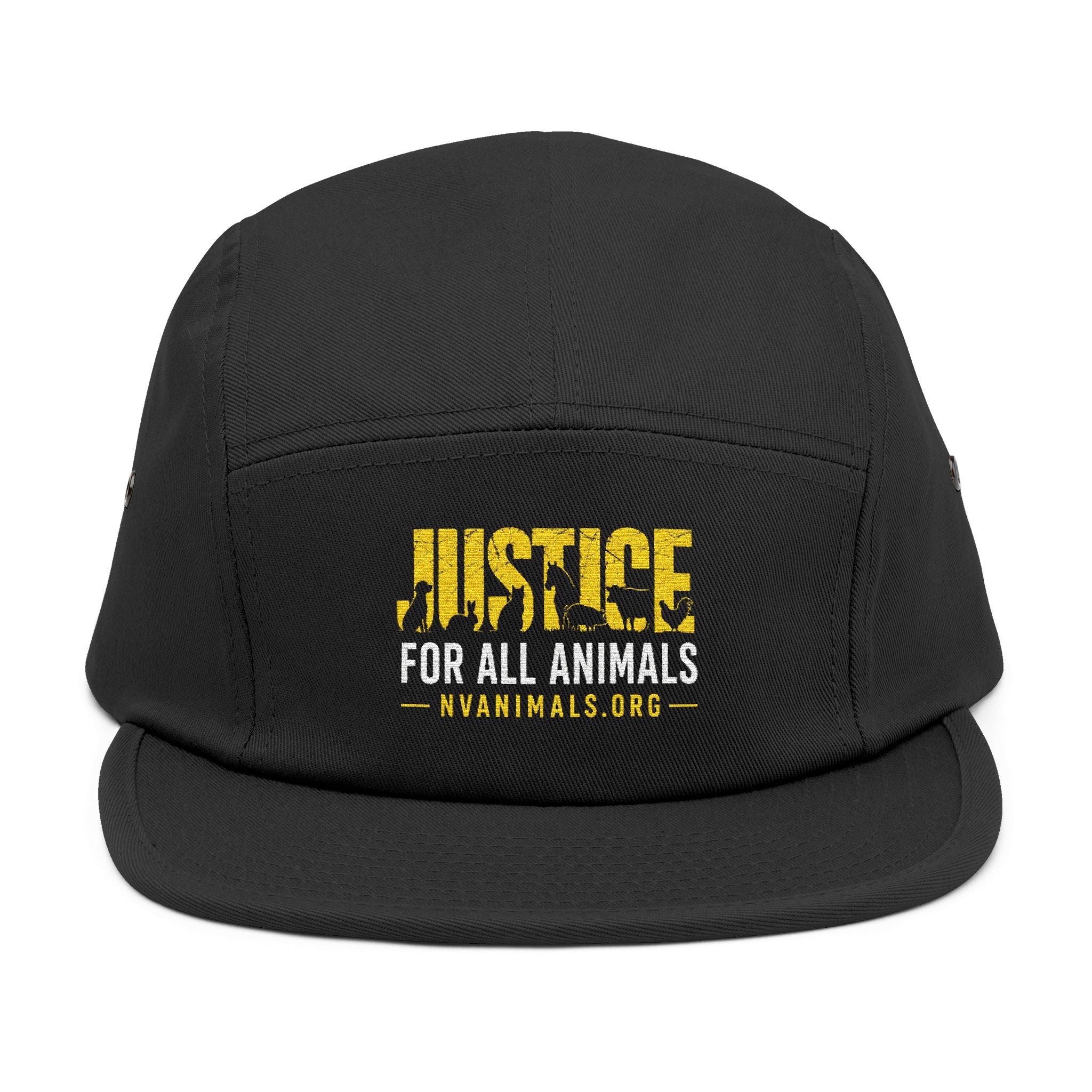 Embroidered Justice For All Animals 5-Panel Cap