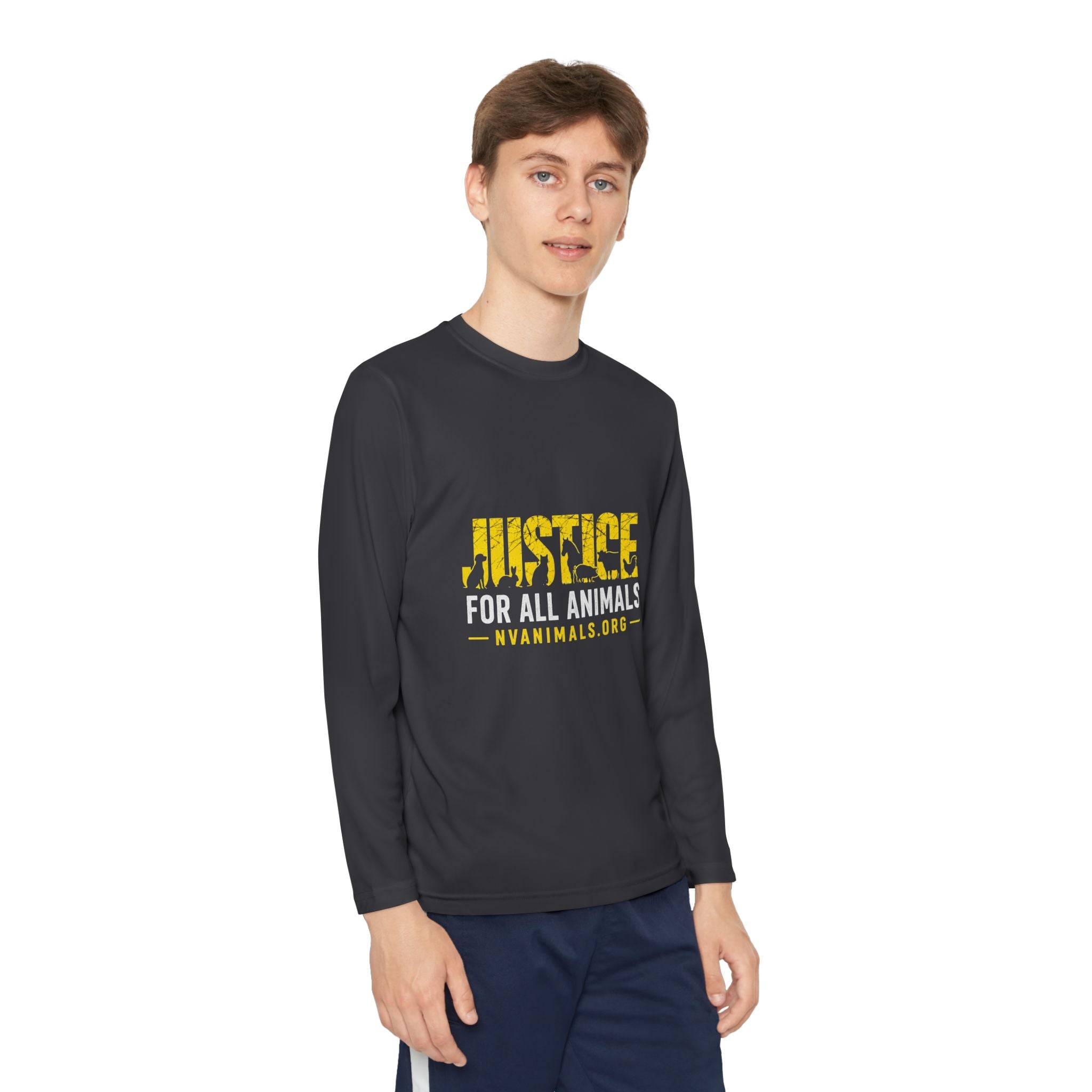 Youth T-Shirt Long Sleeve - Justice for All Animals