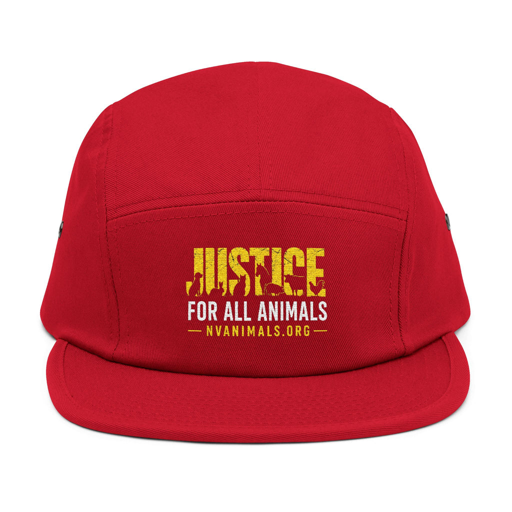 Embroidered Justice For All Animals 5-Panel Cap