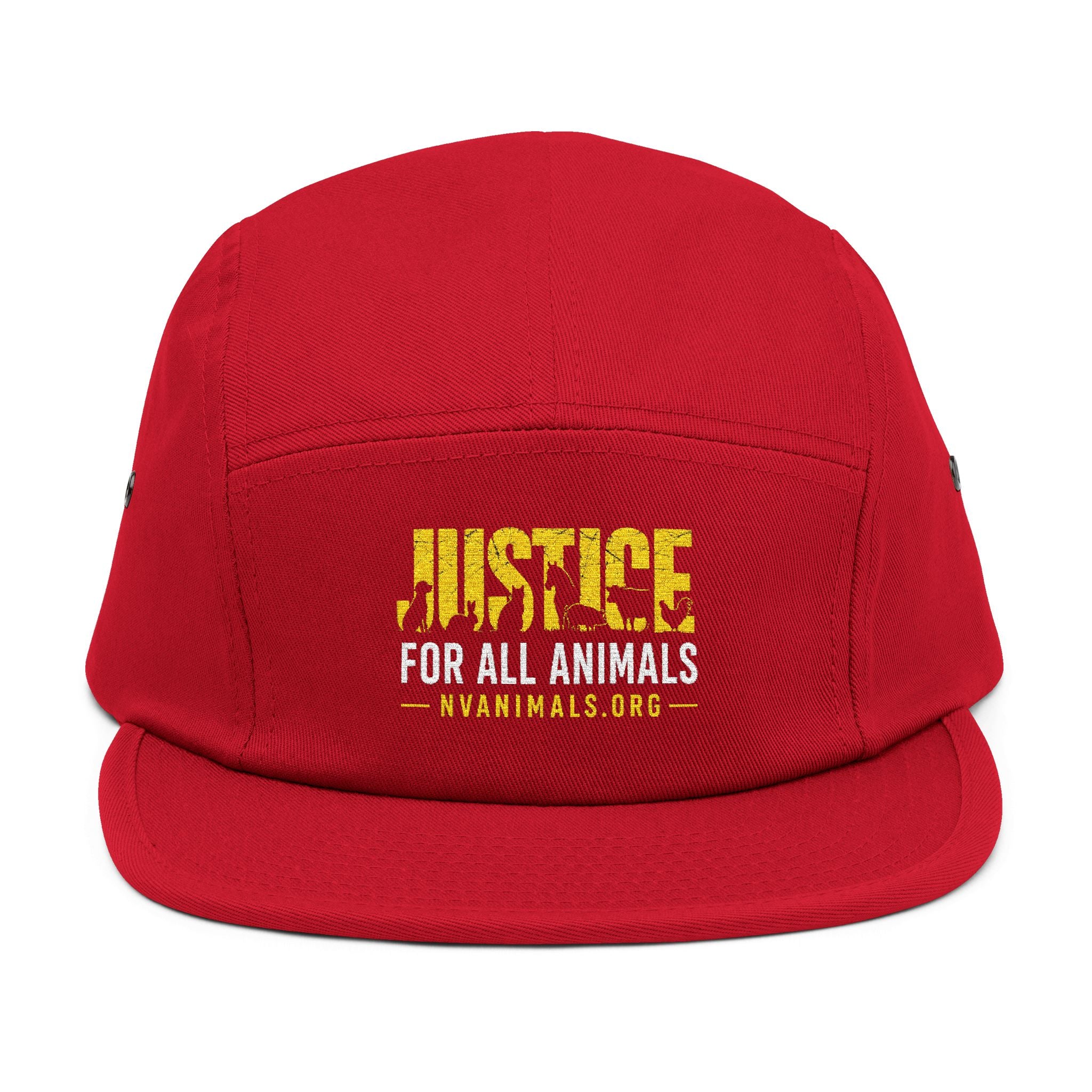 Embroidered Justice For All Animals 5-Panel Cap
