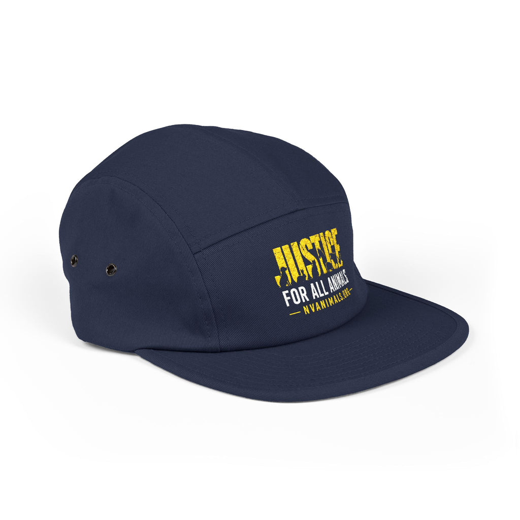 Embroidered Justice For All Animals 5-Panel Cap