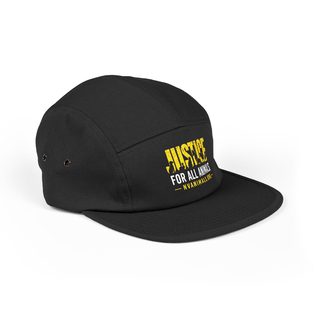 Embroidered Justice For All Animals 5-Panel Cap
