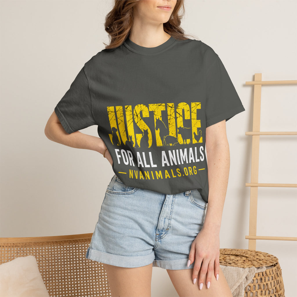 T-shirt - Unisex Garment-Dyed - Justice for All Animals