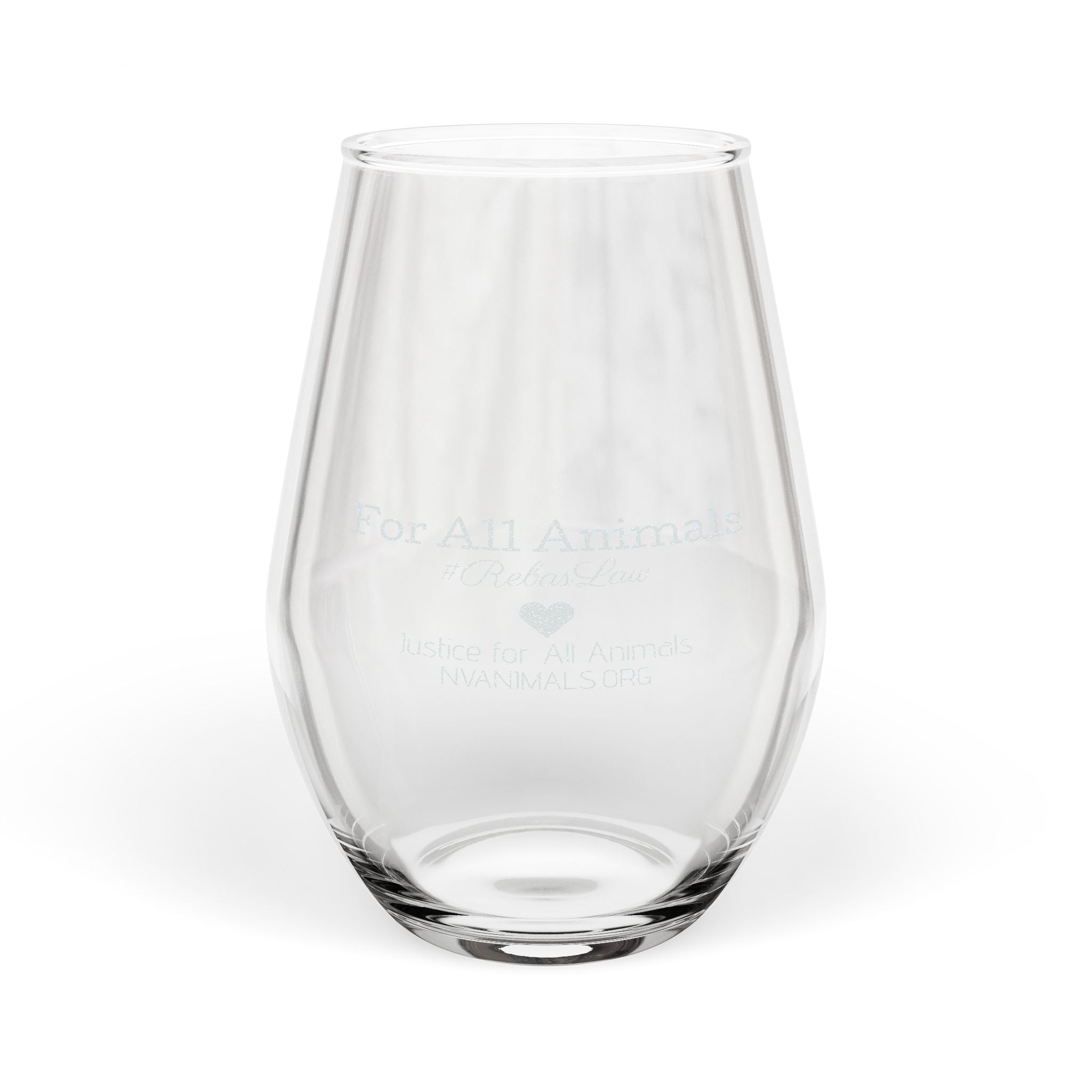 Engraved Stemless Wine Glass 11.5oz — Personalized Crystal Clear Wine Tumbler