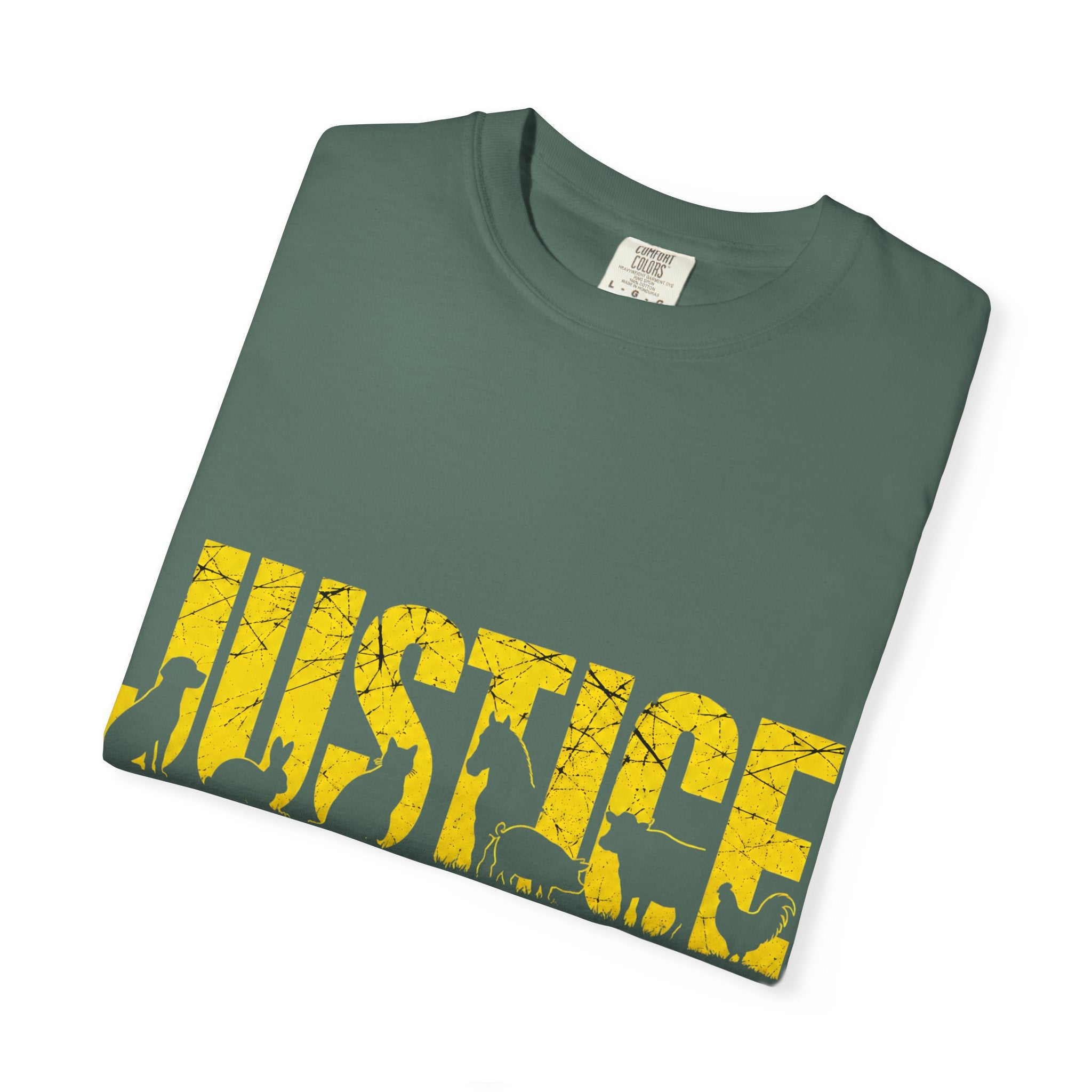 T-shirt - Unisex Garment-Dyed - Justice for All Animals