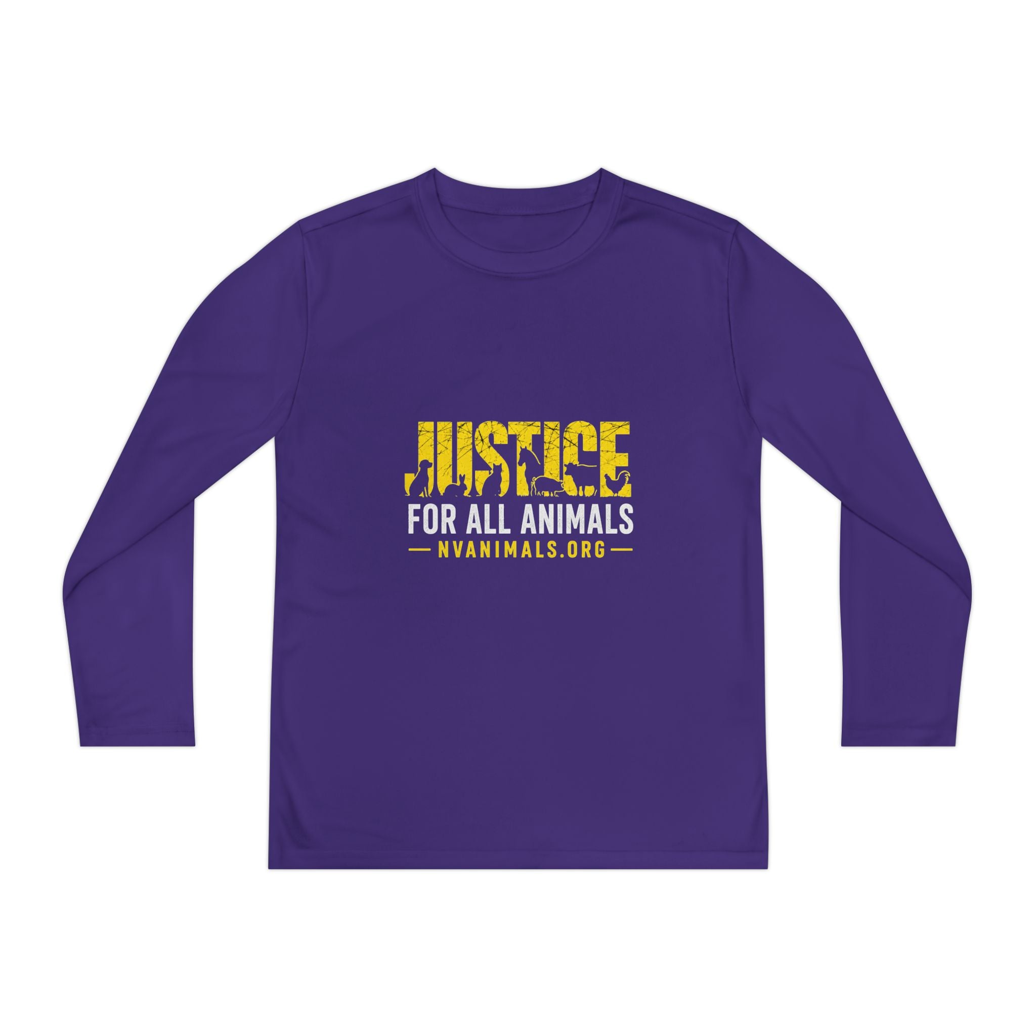 Youth T-Shirt Long Sleeve - Justice for All Animals