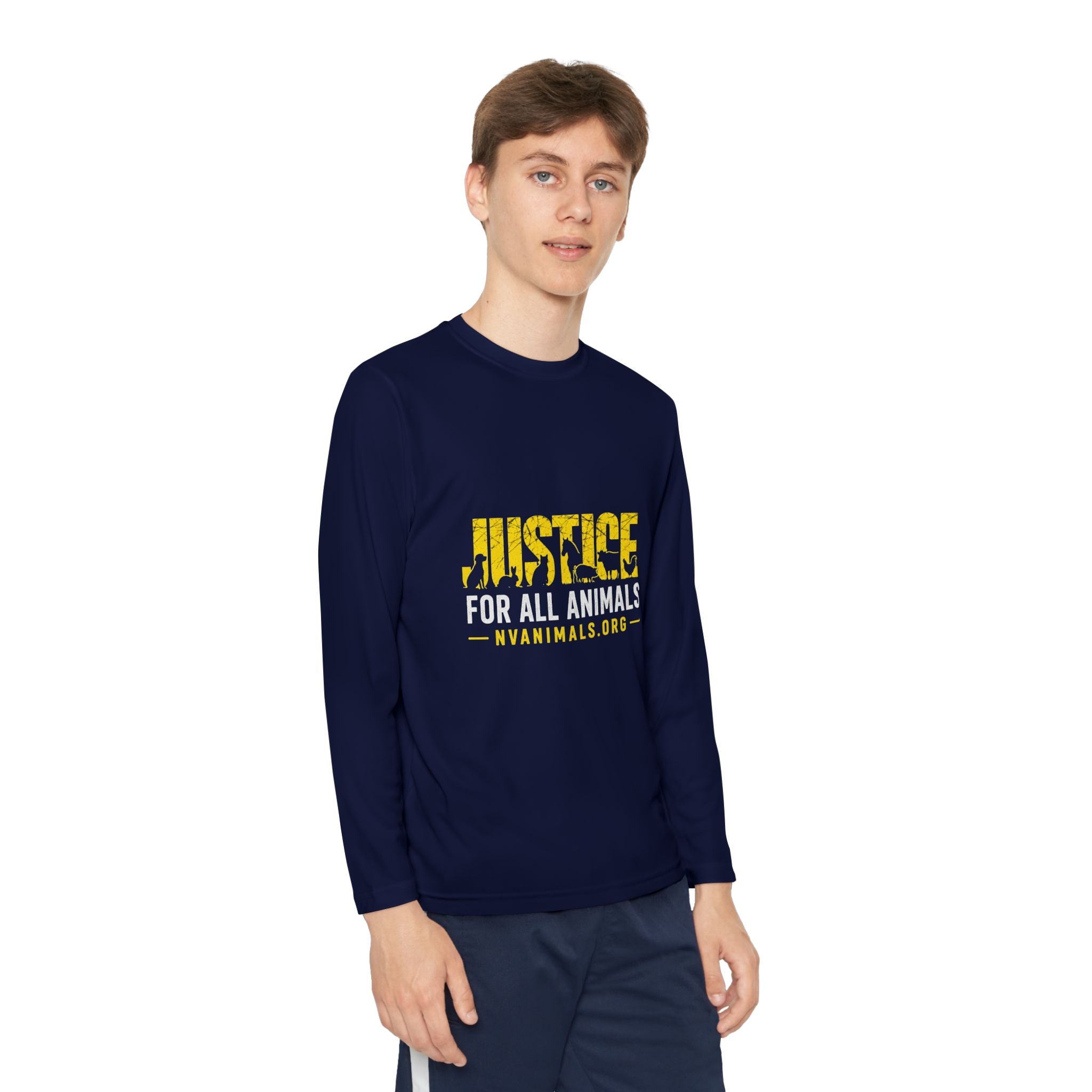 Youth T-Shirt Long Sleeve - Justice for All Animals