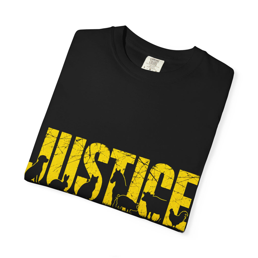 T-shirt - Unisex Garment-Dyed - Justice for All Animals