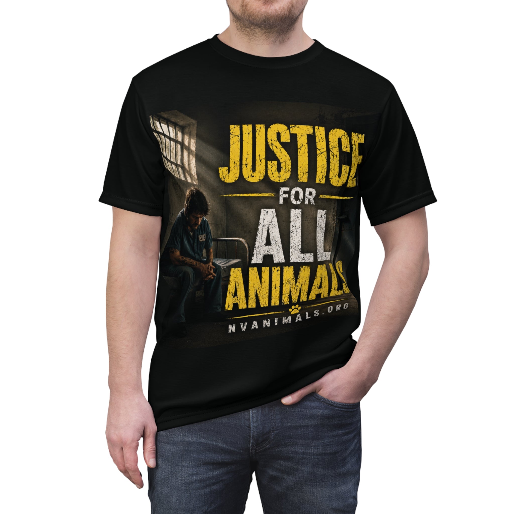 T-Shirt - Animal Rights Protest Tee Justice for All Animals