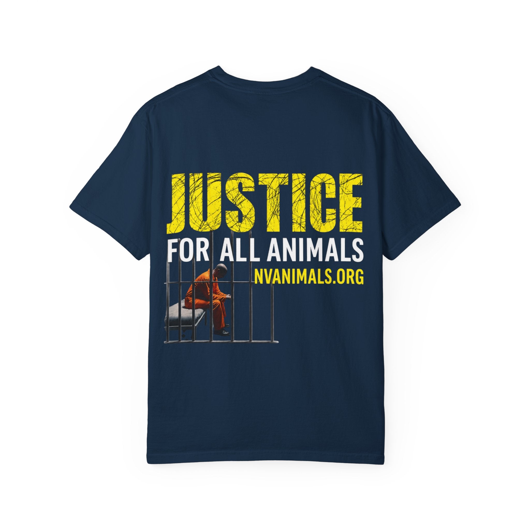 T-shirt (Short Sleeve) Unisex Garment-Dyed  - Justice for All Animals