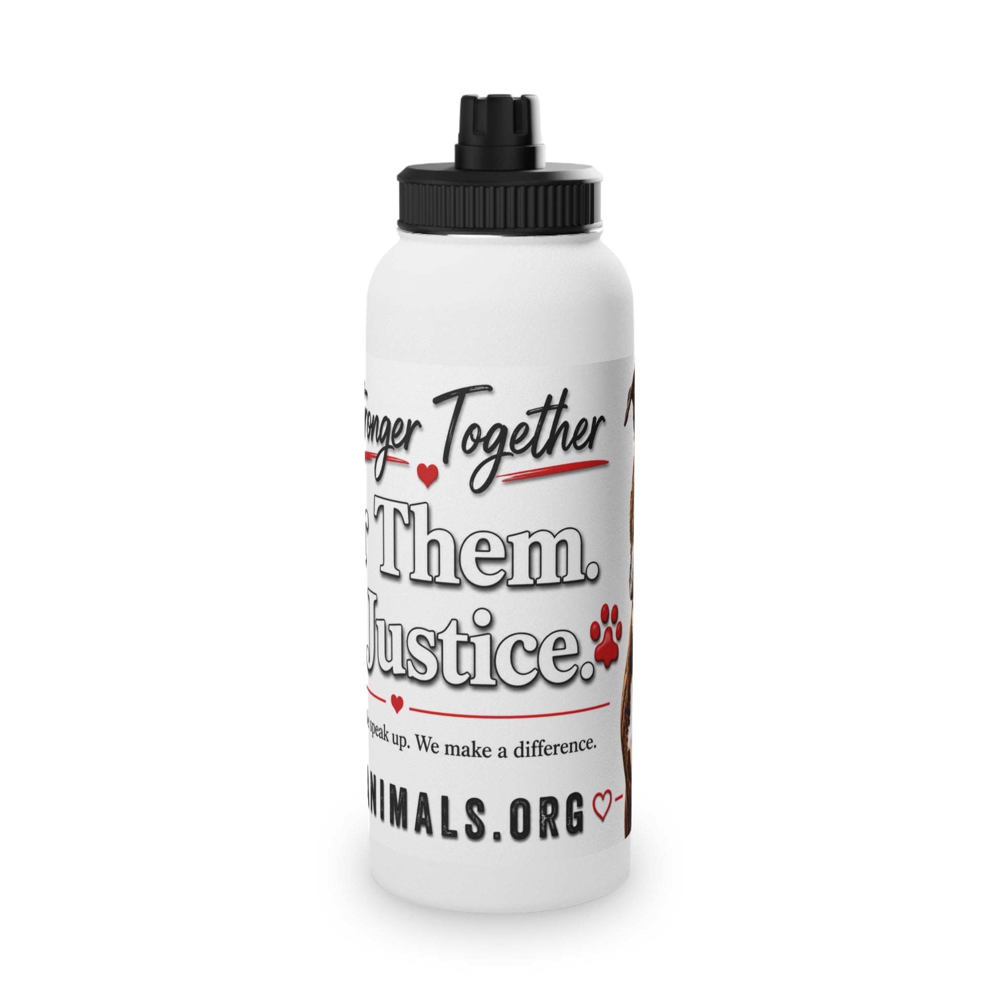 Rescue Dog Water Bottle – Support Animal Justice Stainless Steel Sports Bottle