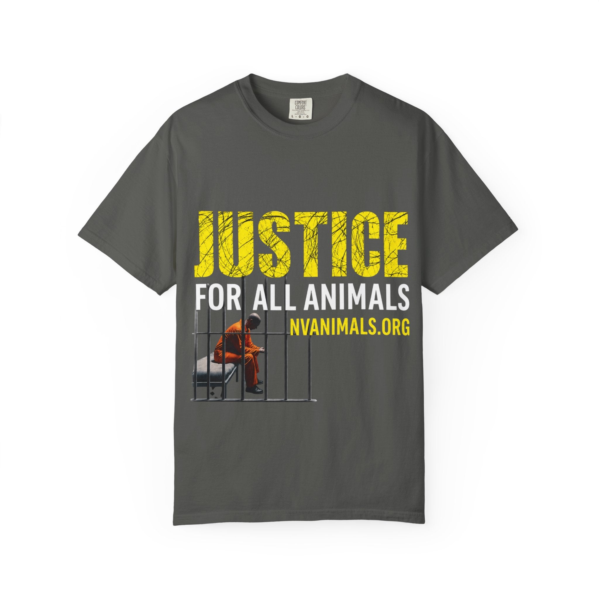 T-shirt (Short Sleeve) Unisex Garment-Dyed  - Justice for All Animals