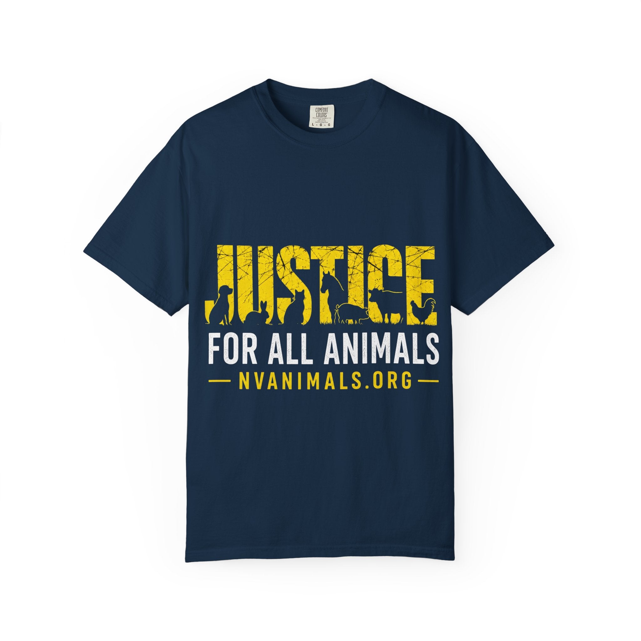 T-shirt - Unisex Garment-Dyed - Justice for All Animals