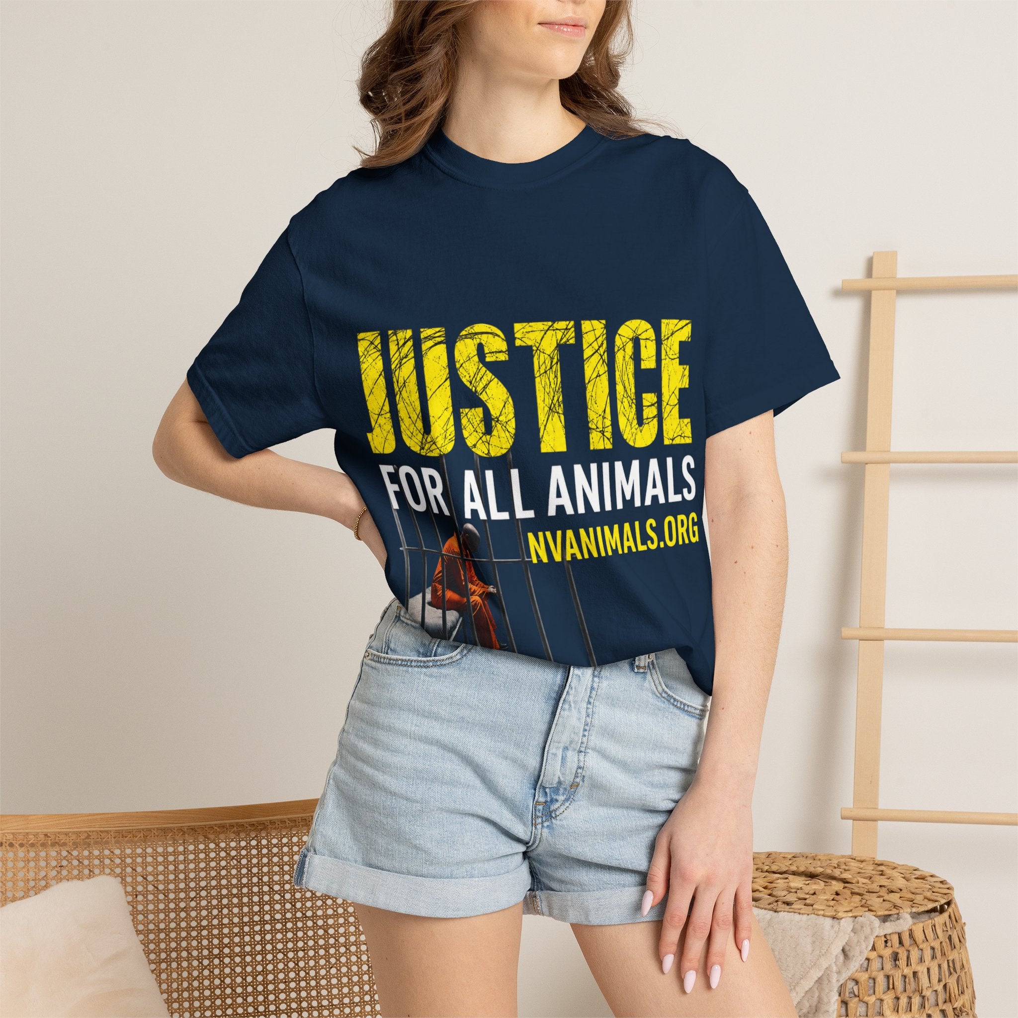 T-shirt (Short Sleeve) Unisex Garment-Dyed  - Justice for All Animals