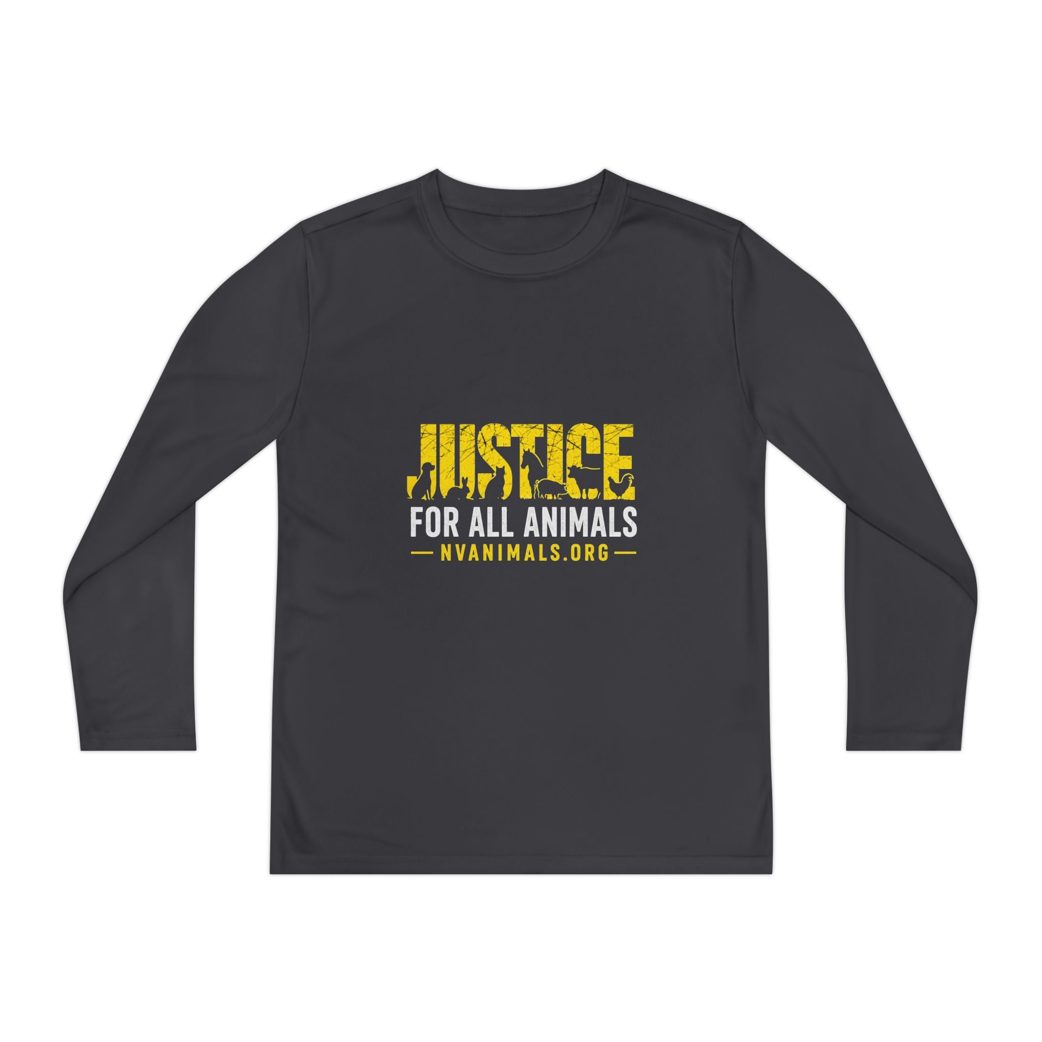 Youth T-Shirt Long Sleeve - Justice for All Animals