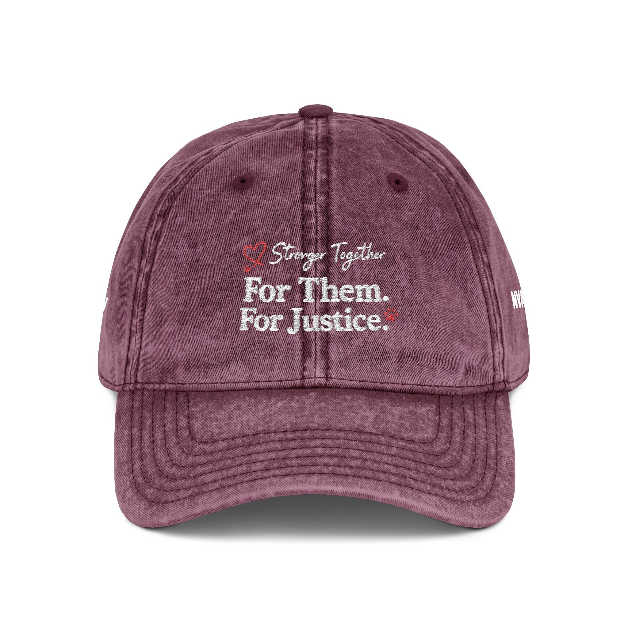Cap Embroidered Vintage — “For Them. For Justice.” Washed Baseball Hat