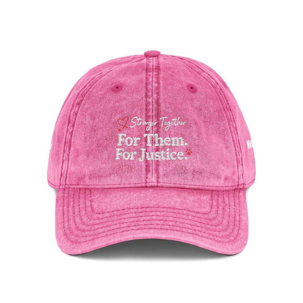 Cap Embroidered Vintage — “For Them. For Justice.” Washed Baseball Hat