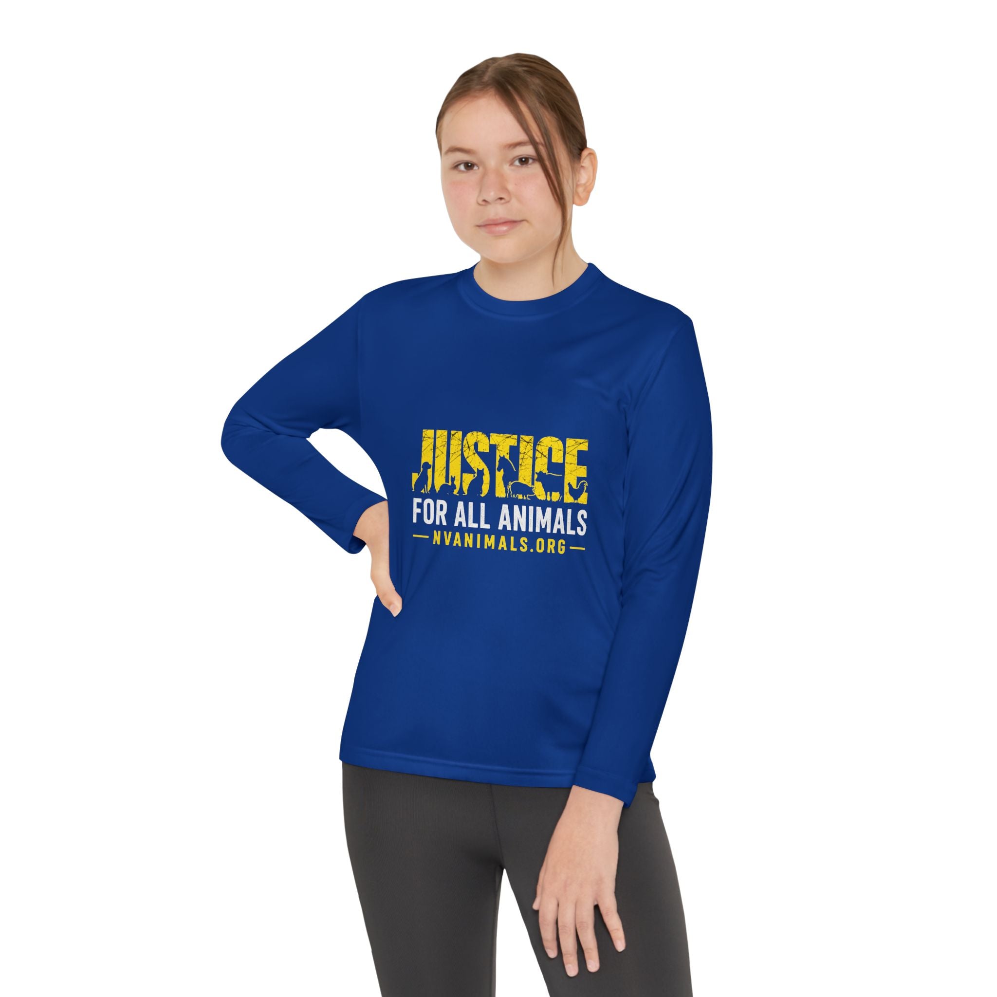 Youth T-Shirt Long Sleeve - Justice for All Animals
