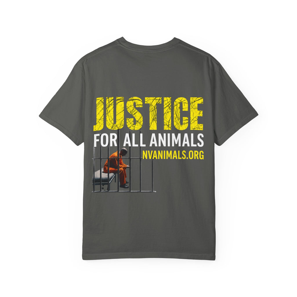 T-shirt (Short Sleeve) Unisex Garment-Dyed  - Justice for All Animals