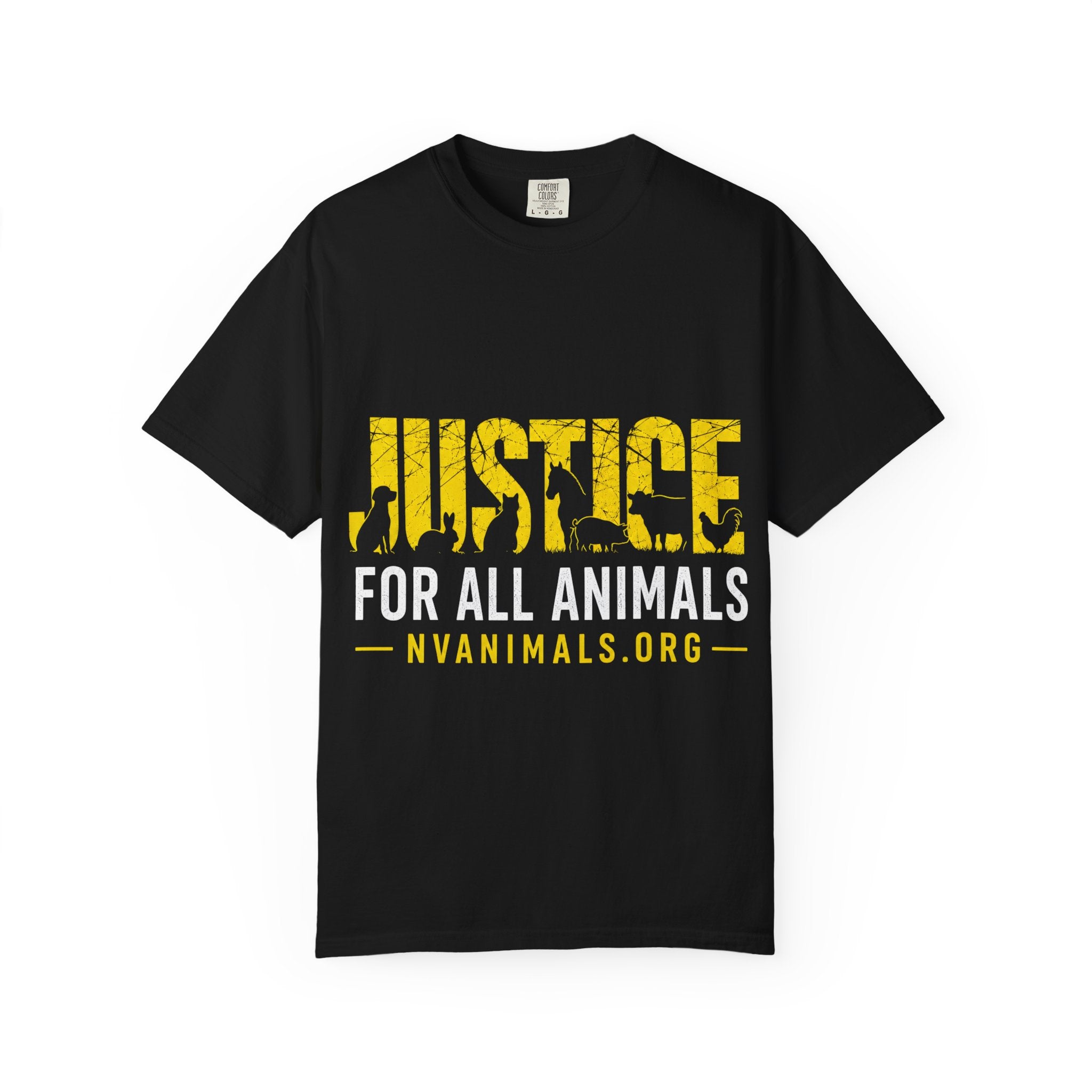 T-shirt - Unisex Garment-Dyed - Justice for All Animals