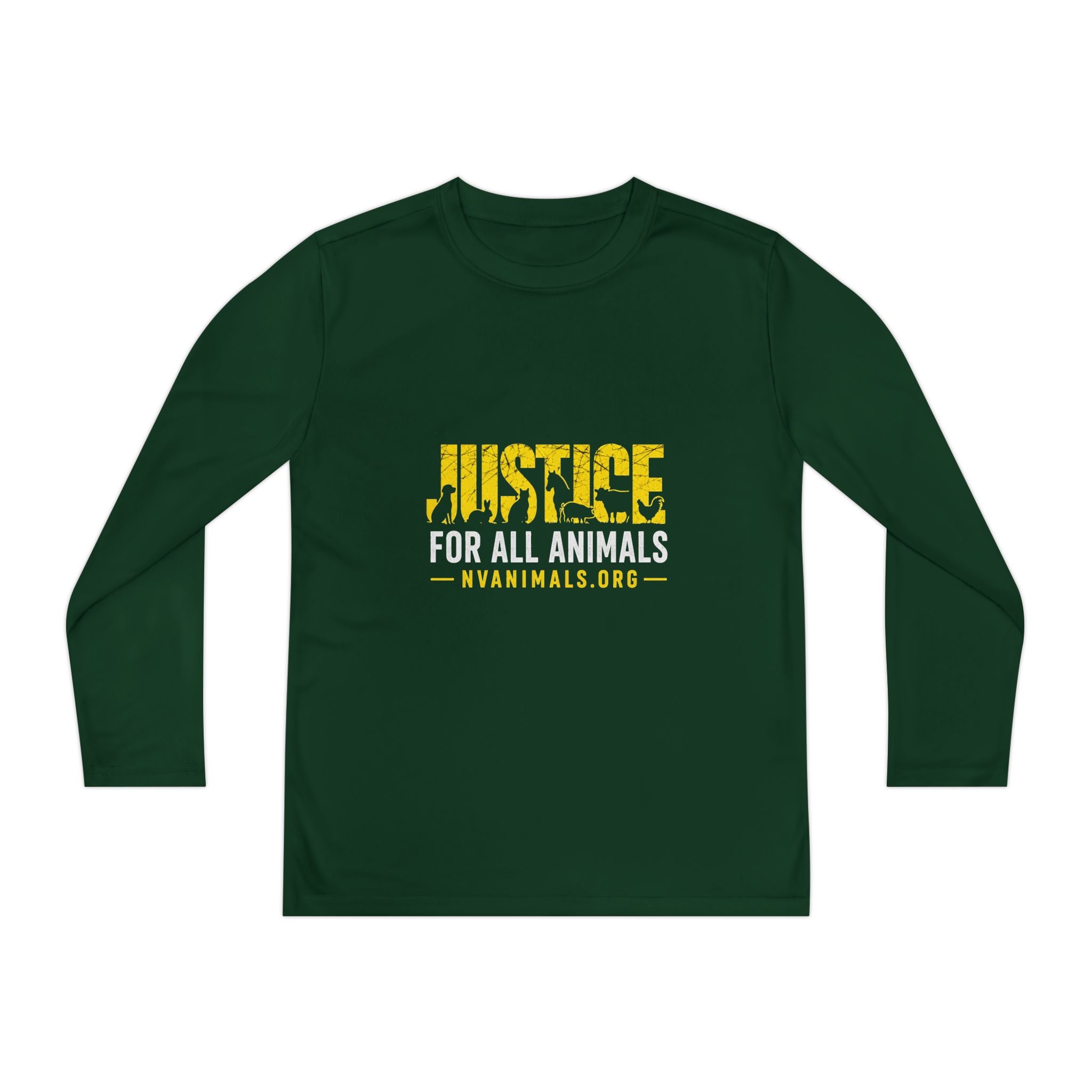 Youth T-Shirt Long Sleeve - Justice for All Animals