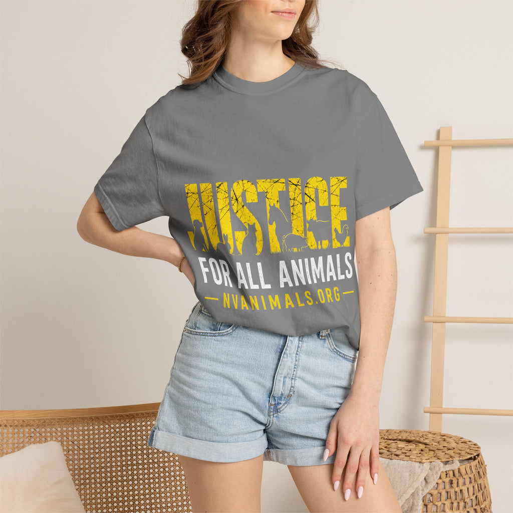 T-shirt - Unisex Garment-Dyed - Justice for All Animals