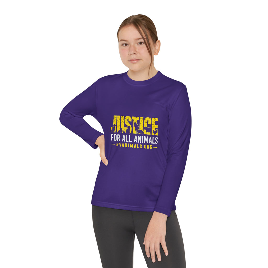Youth T-Shirt Long Sleeve - Justice for All Animals