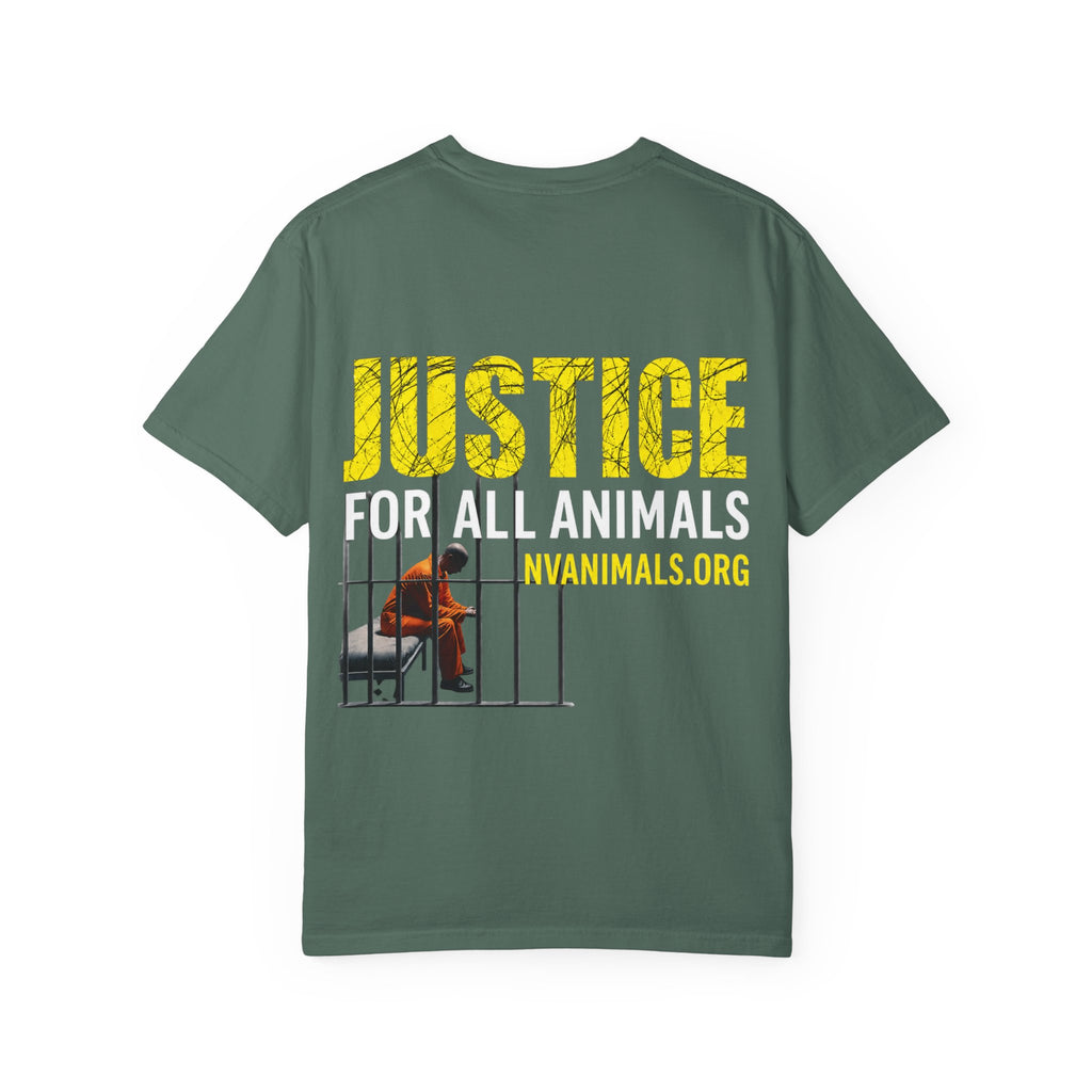 T-shirt (Short Sleeve) Unisex Garment-Dyed  - Justice for All Animals