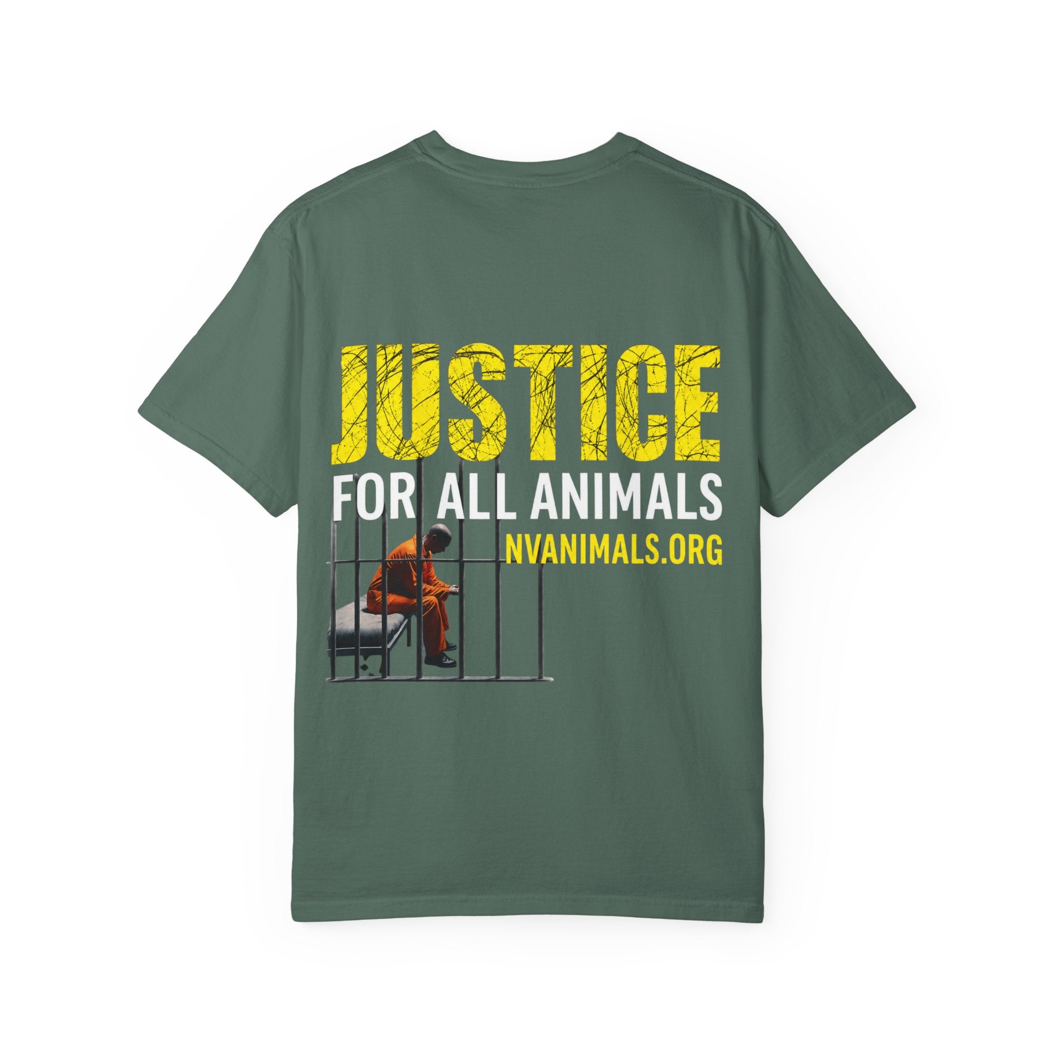 T-shirt (Short Sleeve) Unisex Garment-Dyed  - Justice for All Animals