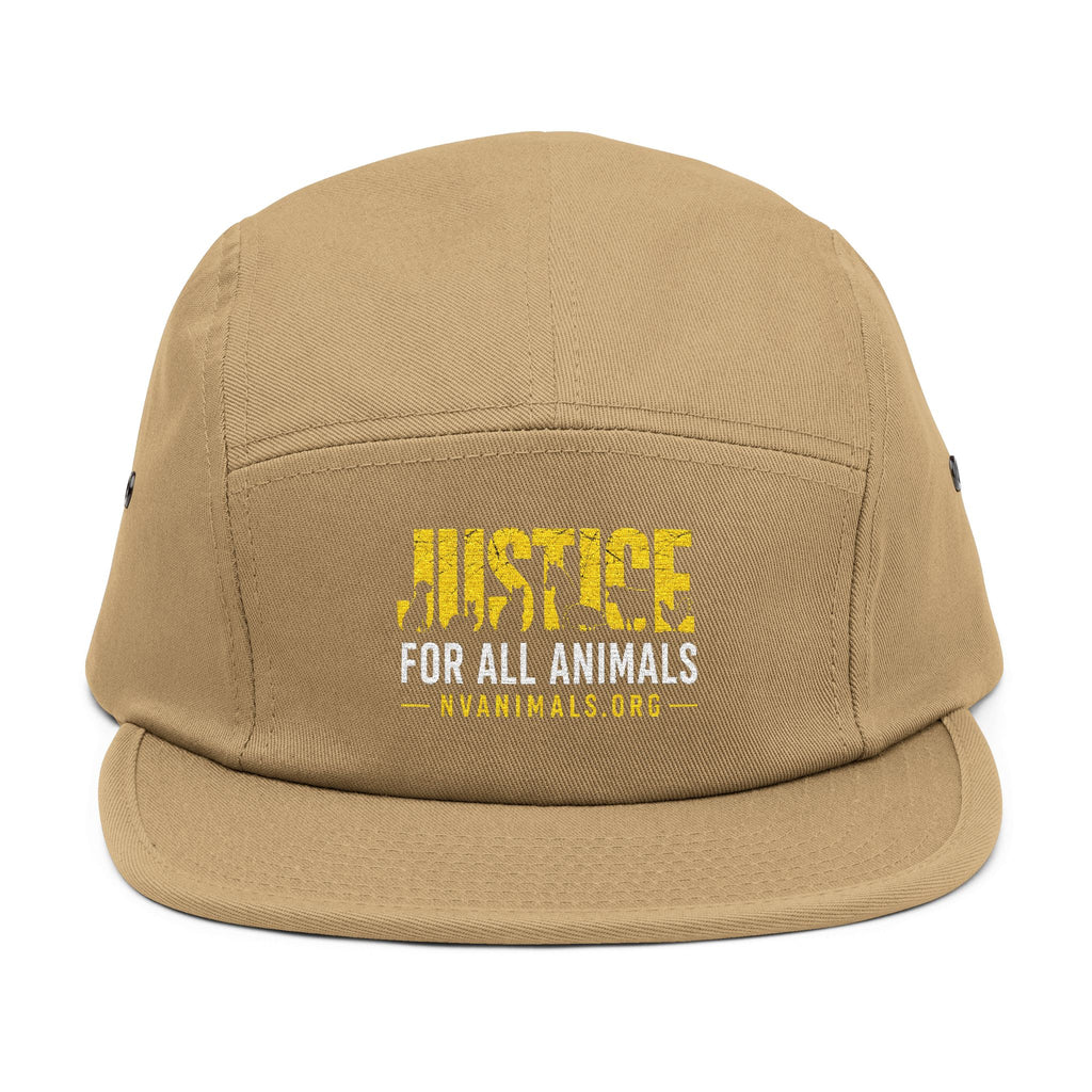 Embroidered Justice For All Animals 5-Panel Cap