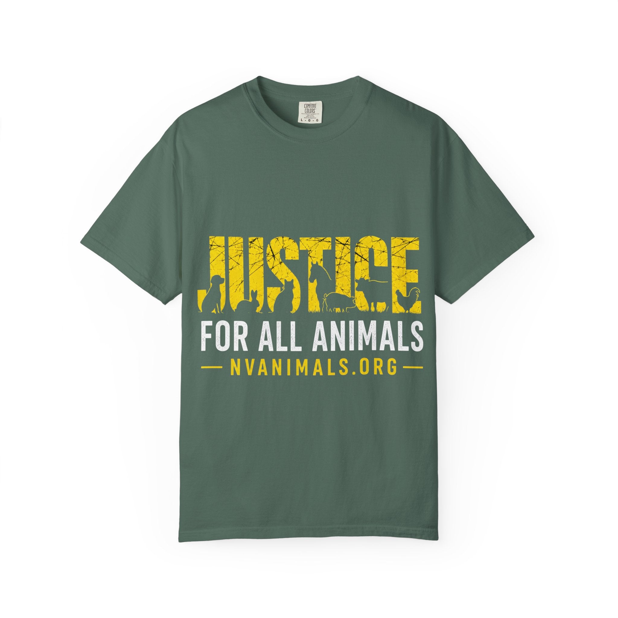 T-shirt - Unisex Garment-Dyed - Justice for All Animals