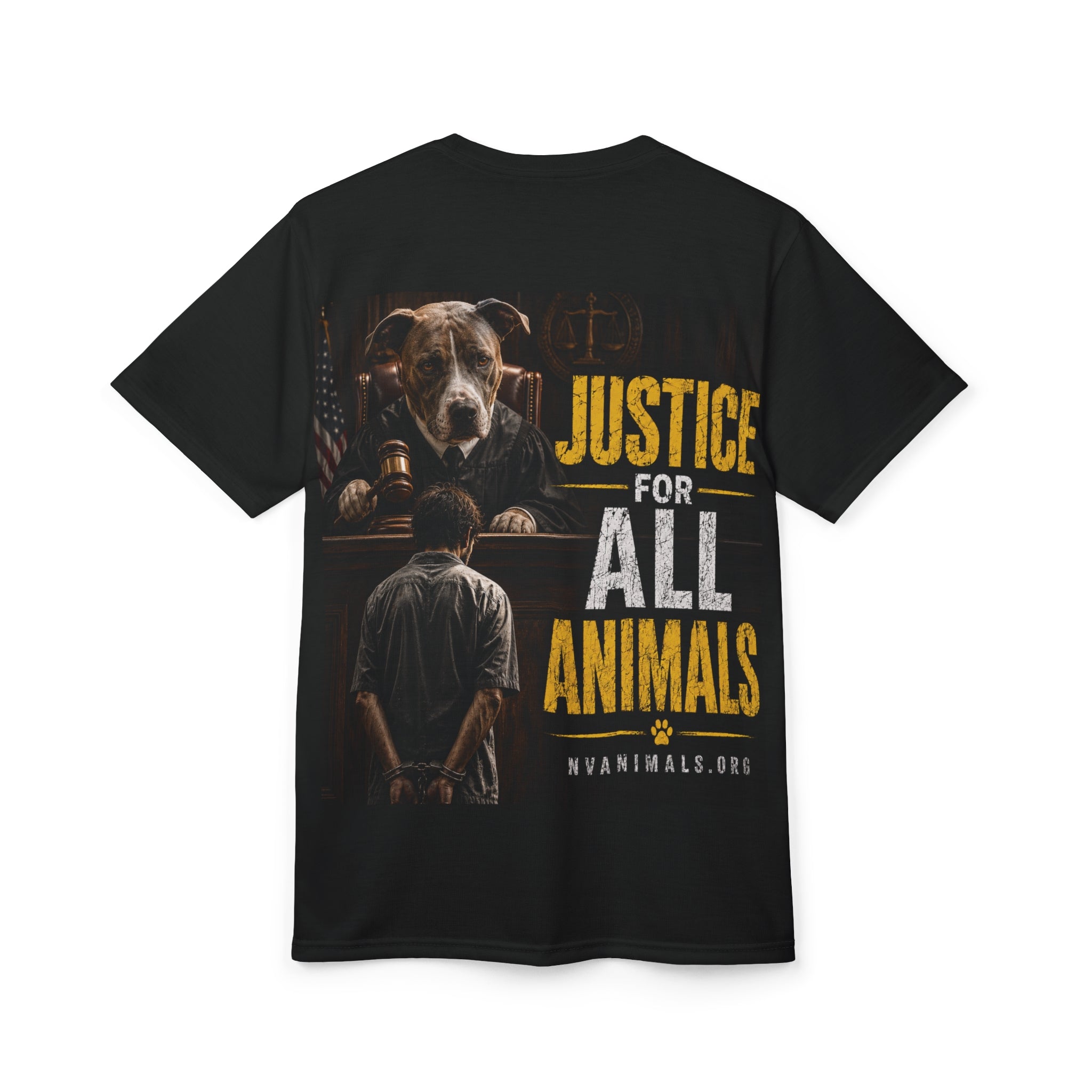 T-Shirt - Animal Rights Protest Tee Justice for All Animals Dog as Judge