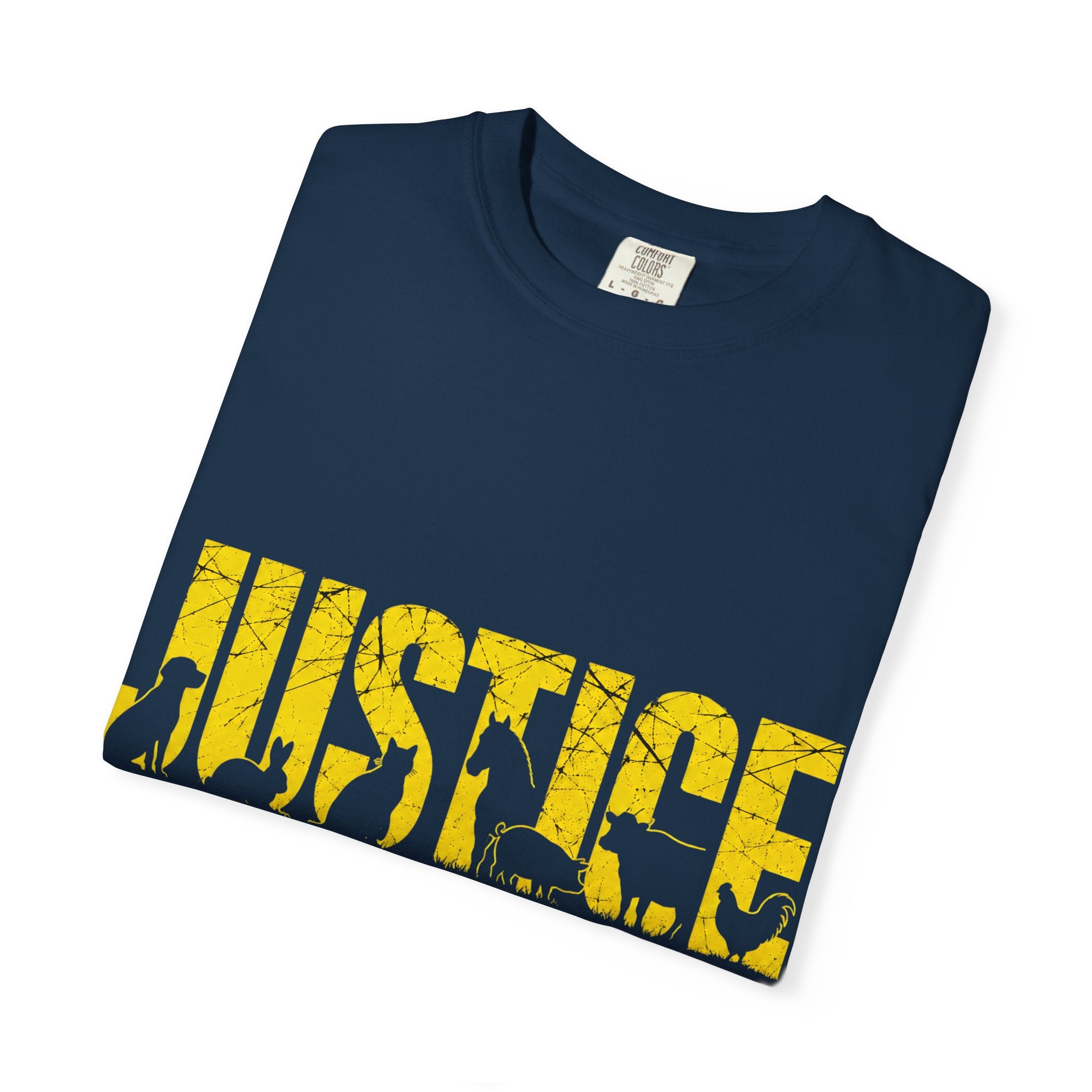 T-shirt - Unisex Garment-Dyed - Justice for All Animals